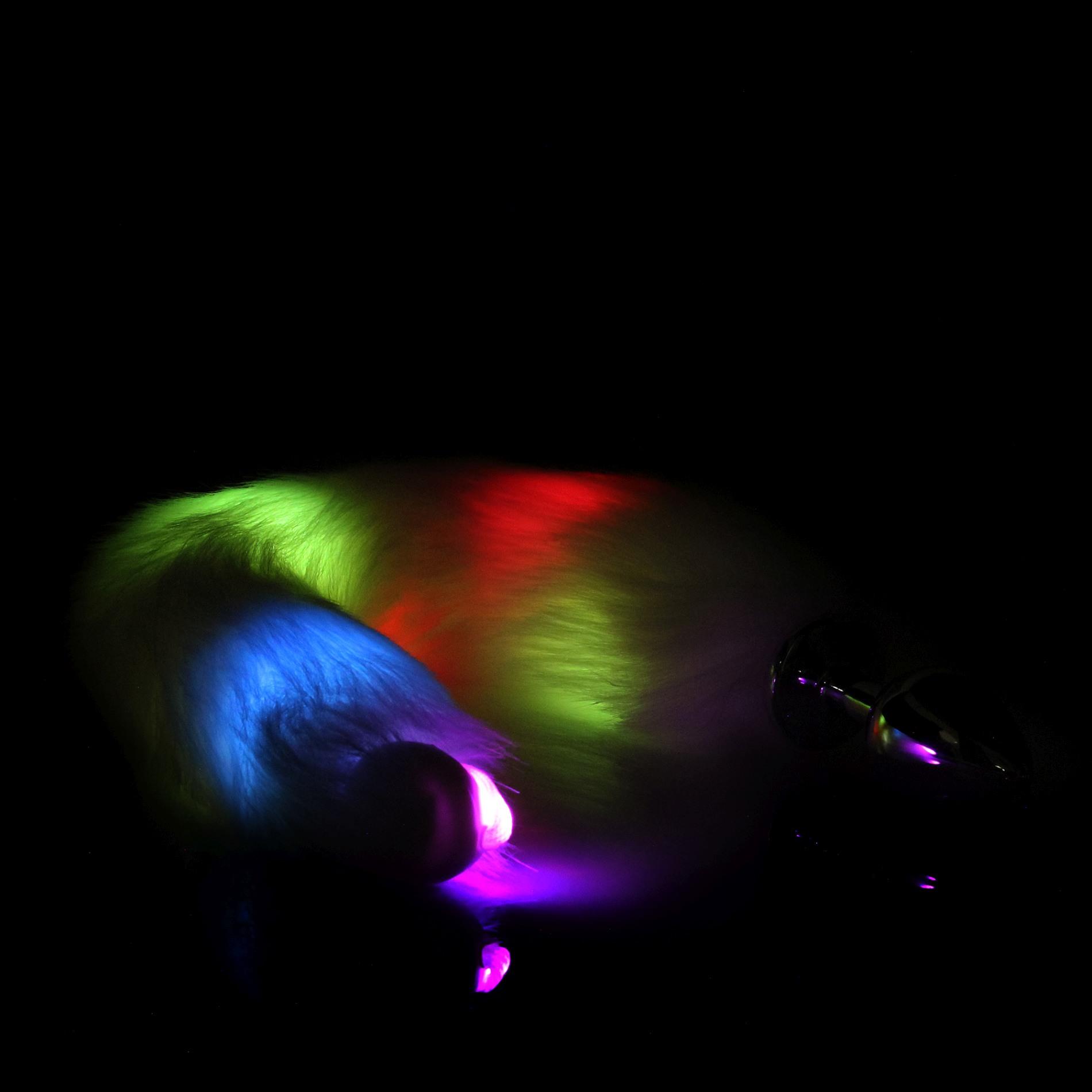 Light-Up Fox Tail With Metal Butt Plug