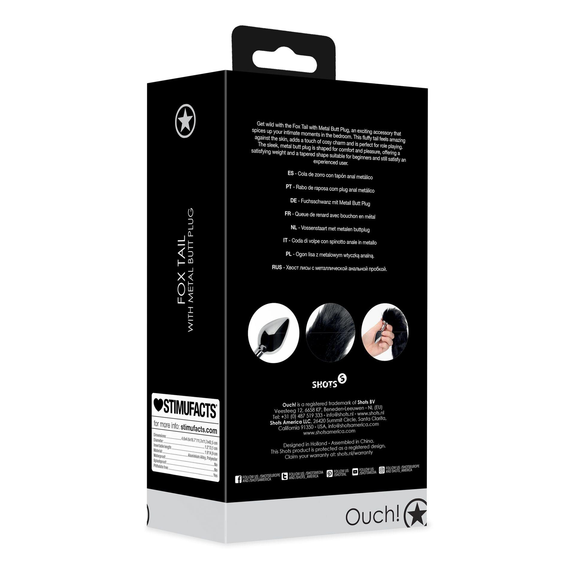 Fox Tail With Metal Butt Plug