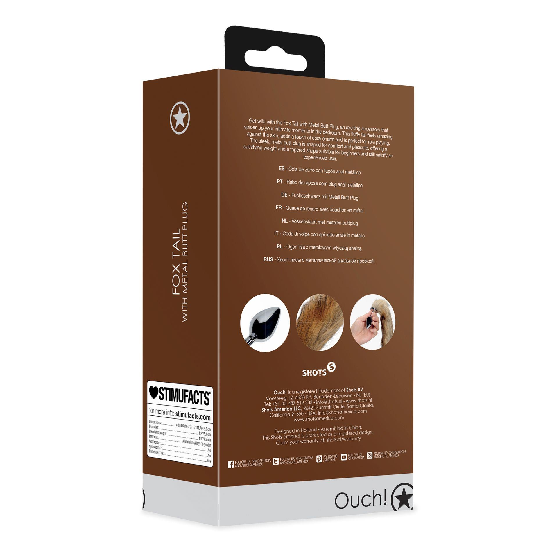 Fox Tail With Metal Butt Plug