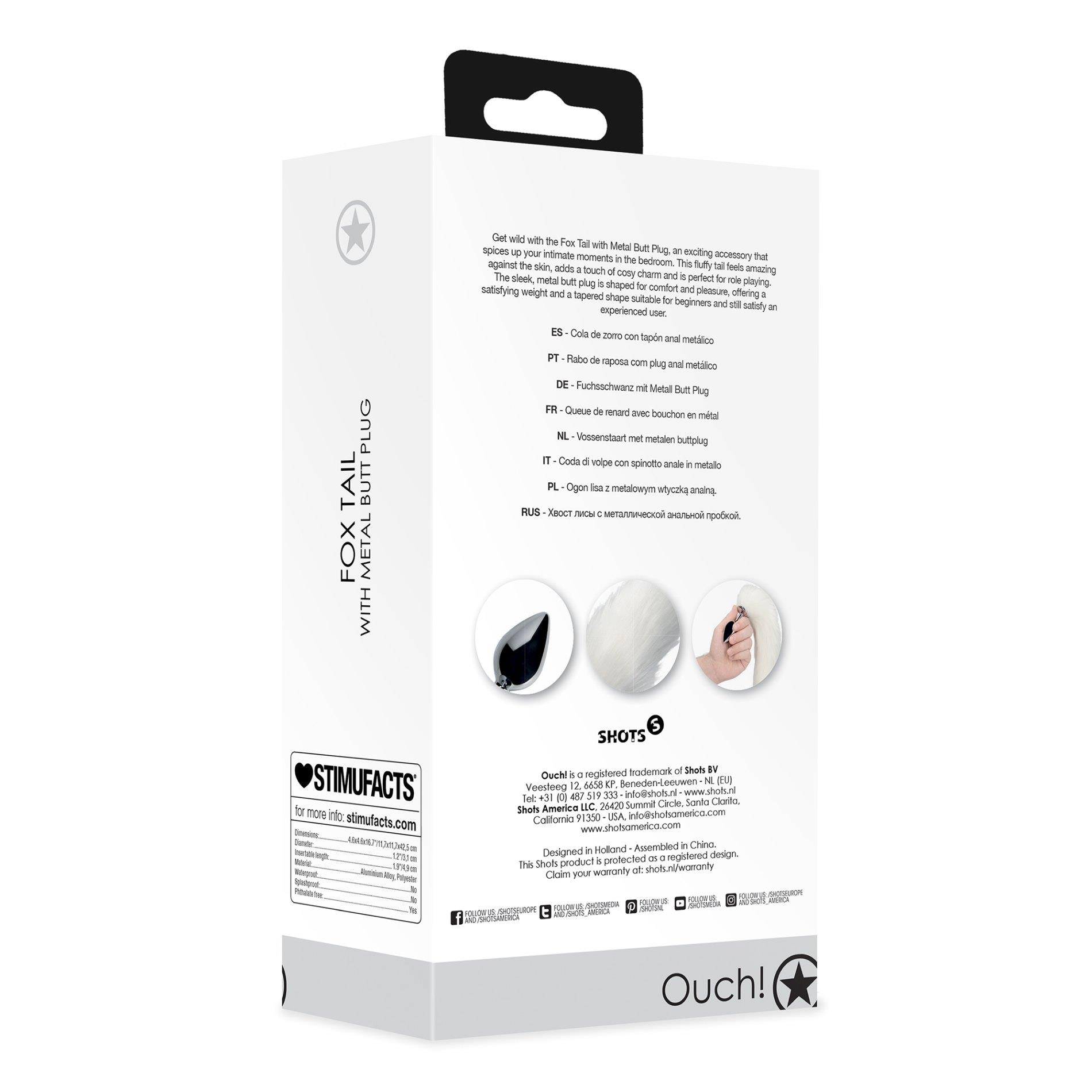 Fox Tail With Metal Butt Plug