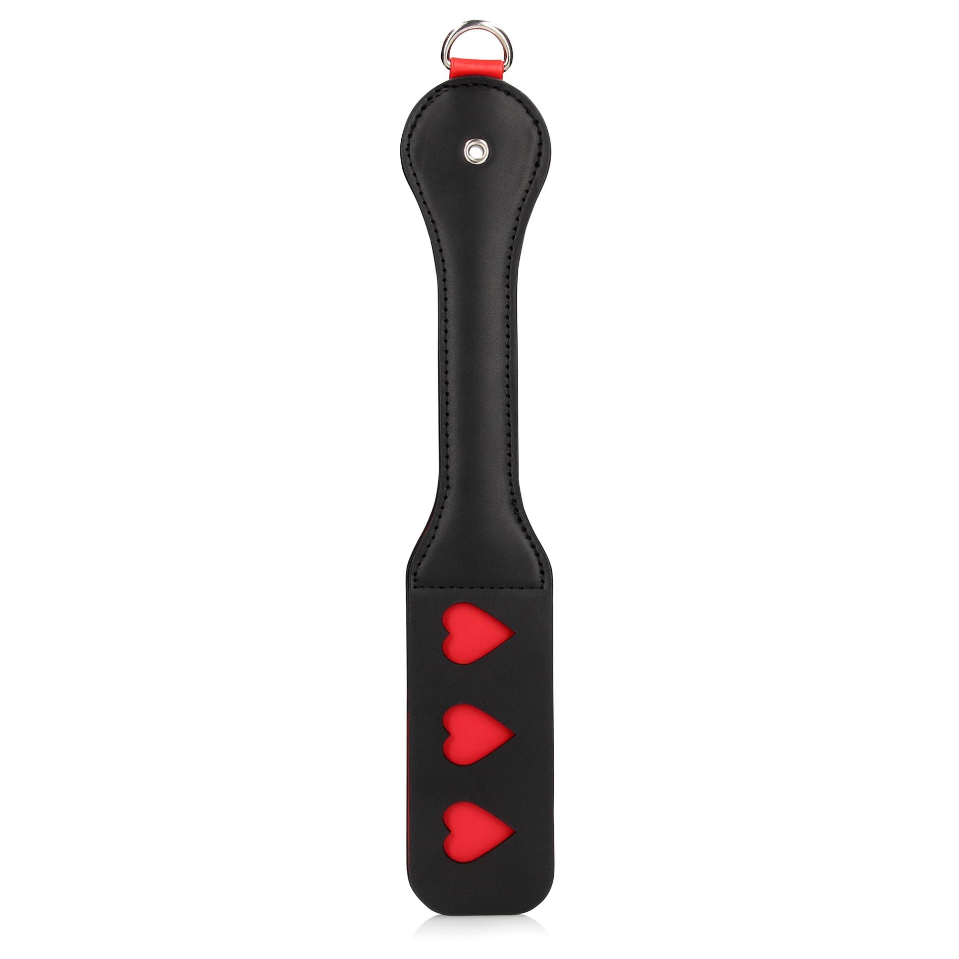 Hearts Paddle With Metal Anal Plug