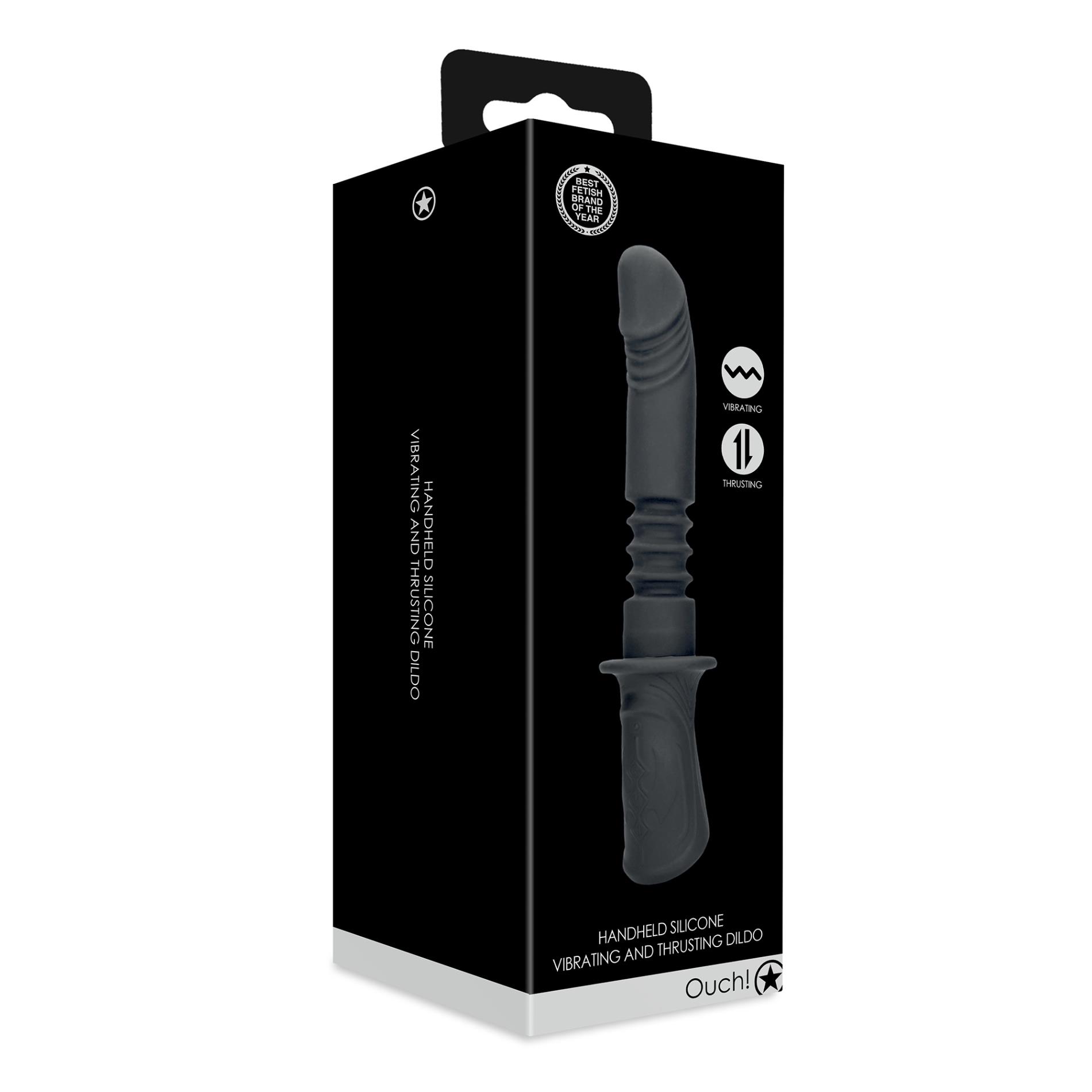 Hand Held Vibrating And Thrusting Sex Machine - Black