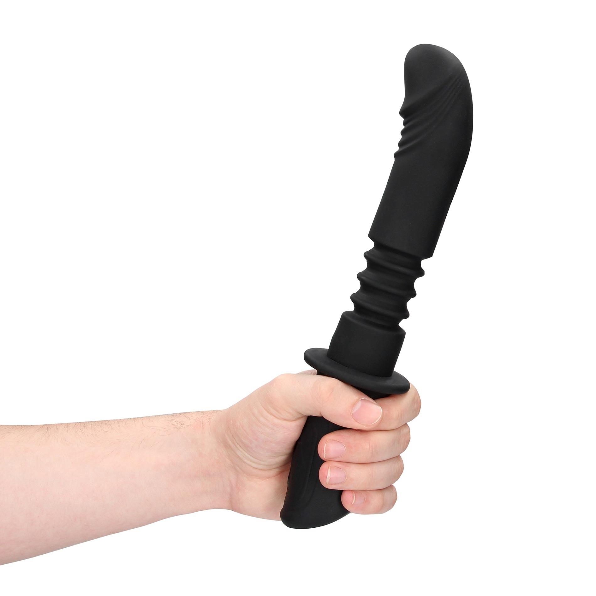 Hand Held Vibrating And Thrusting Sex Machine - Black