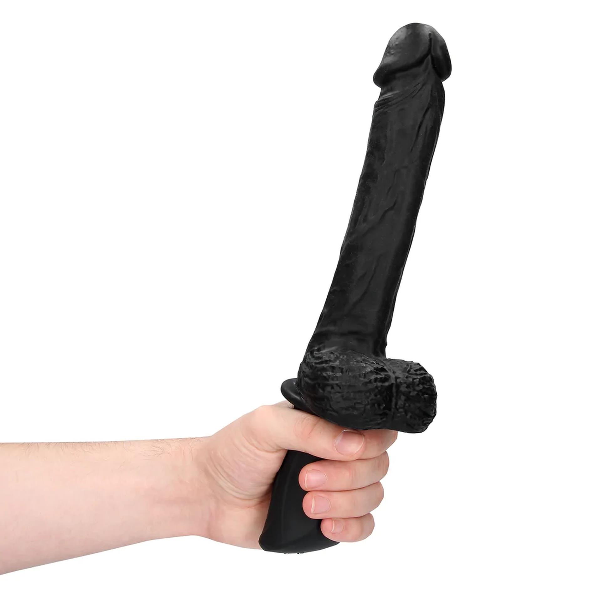 Hand Held Liquid Silicone Vibrating And Thrusting Sex Machine - Black