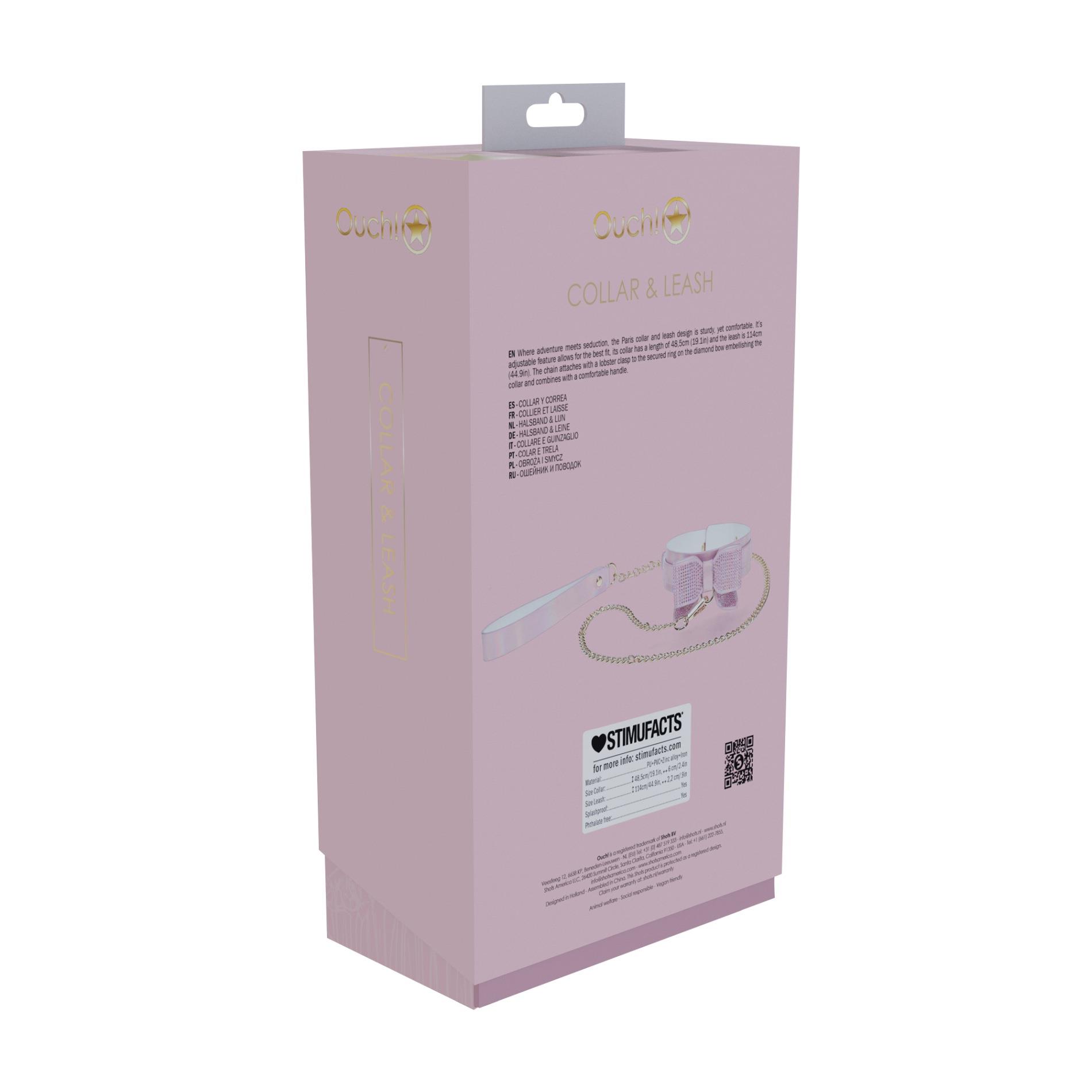 Paris Collection - Collar With Leash - Pink