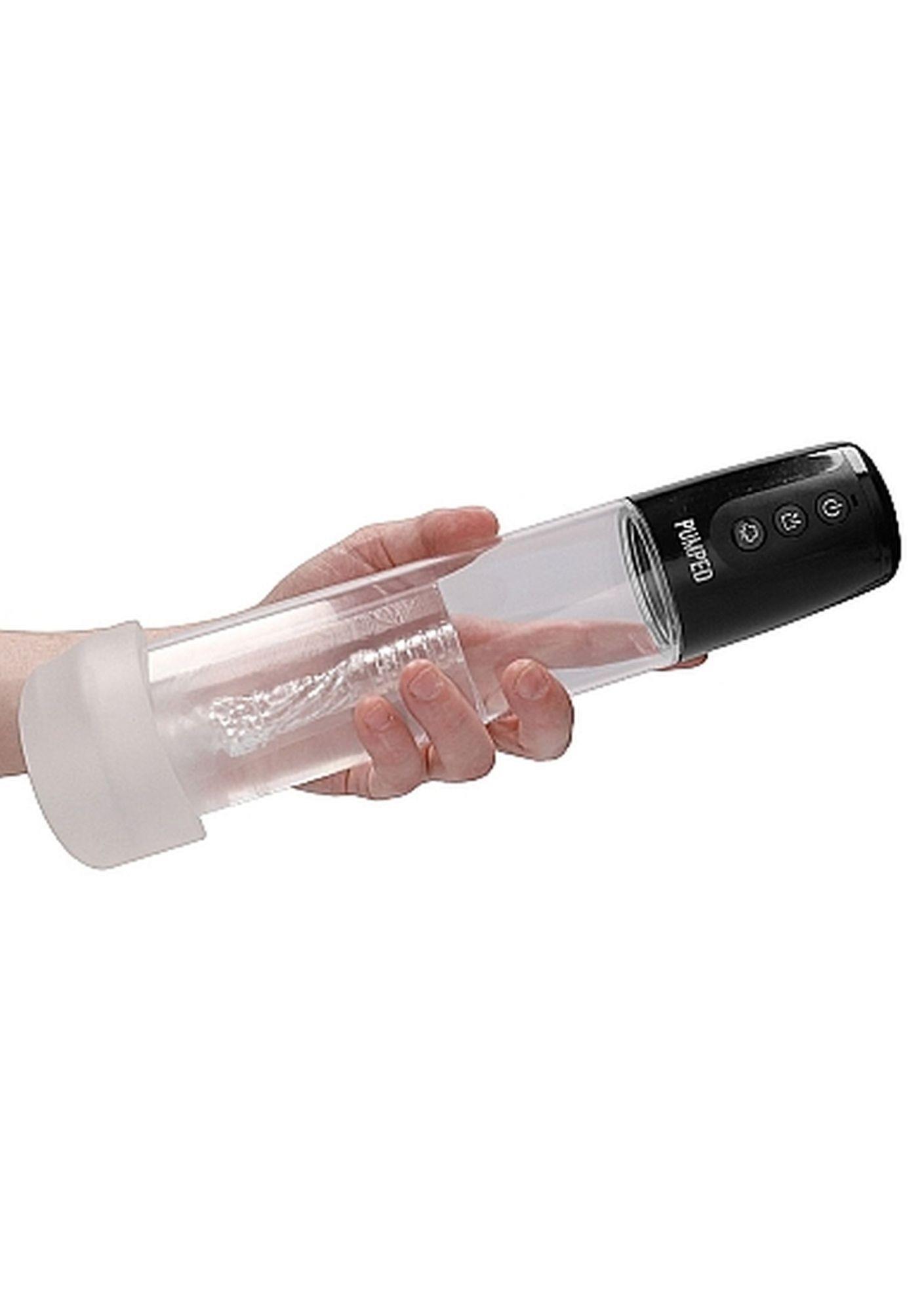 Automatic Cyber Pump With Masturbation Sleeve - Transparent