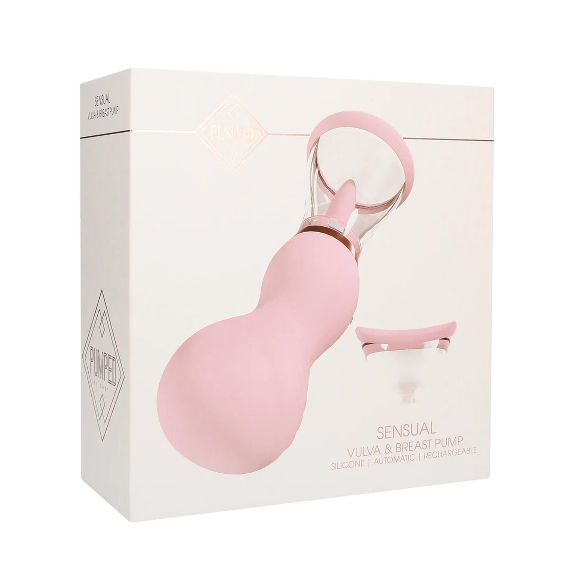 Sensual - Rechargeable Vulva And Breast Pump - Pink