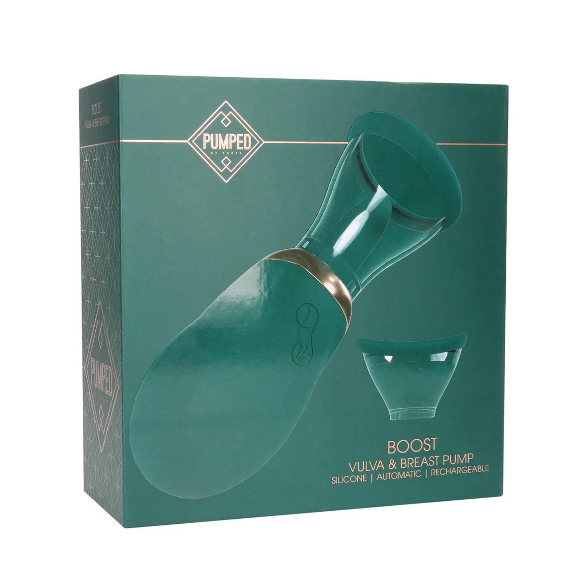 Boost - Rechargeable Vulva And Breast Pump - Forest Green
