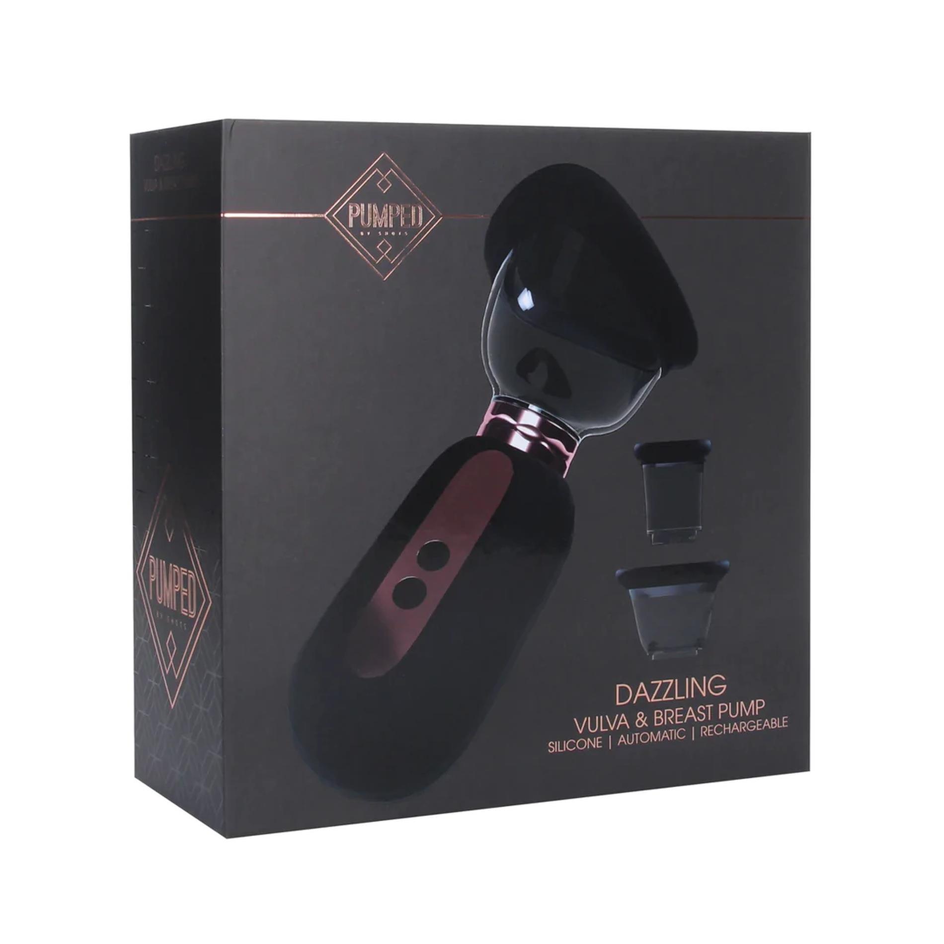 Dazzling - Rechargeable Vulva And Breast Pump - Black