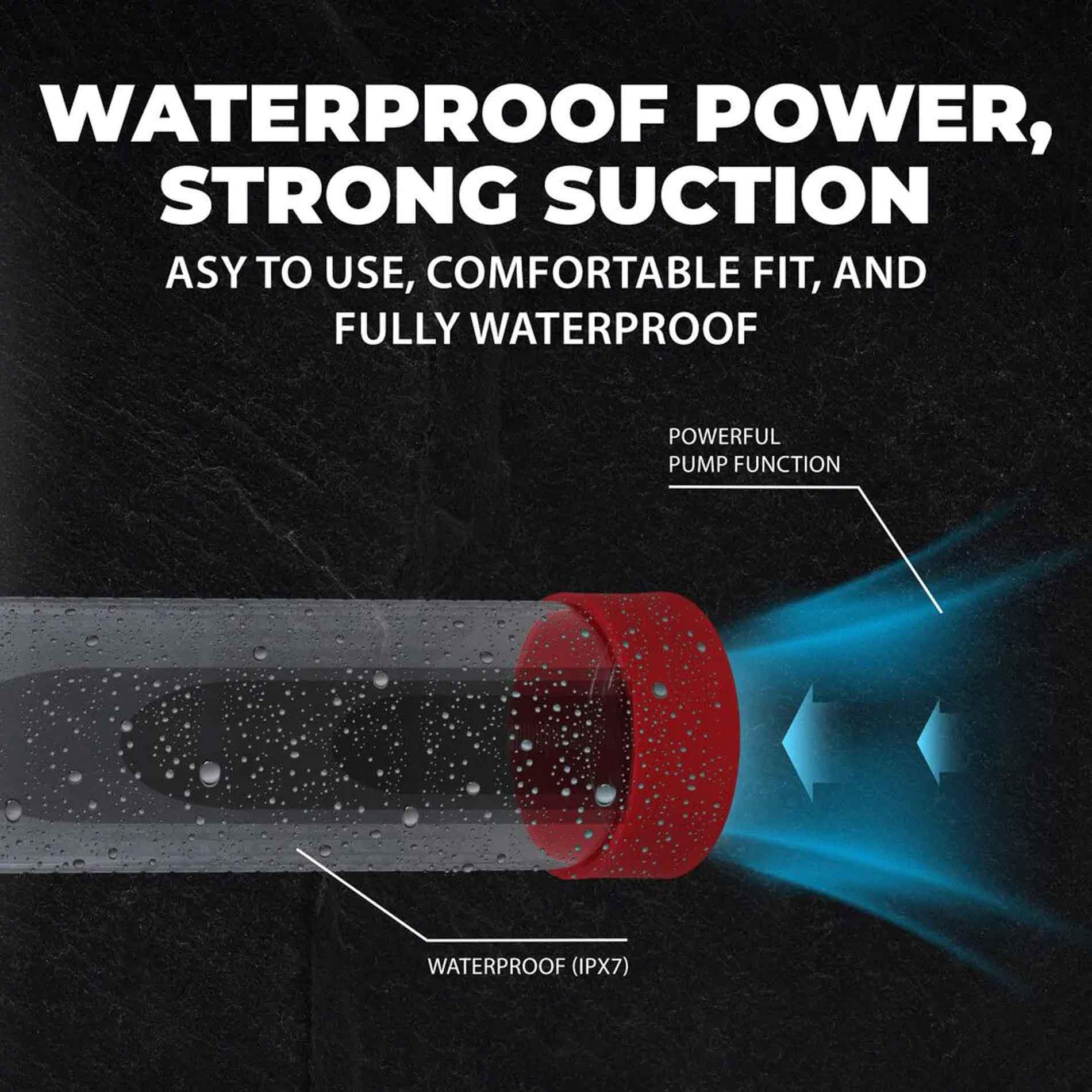 Megalift - Automatic Waterproof Penis Pump - Metallic Red