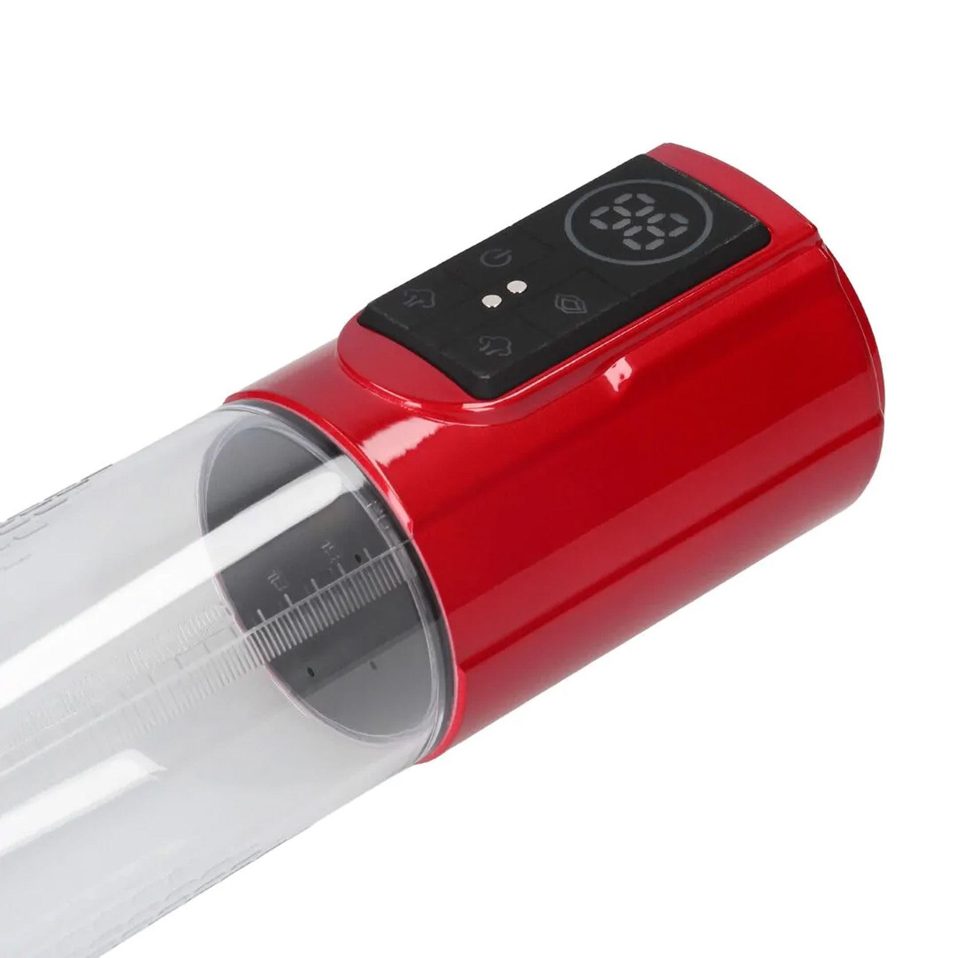 Megalift - Automatic Waterproof Penis Pump - Metallic Red