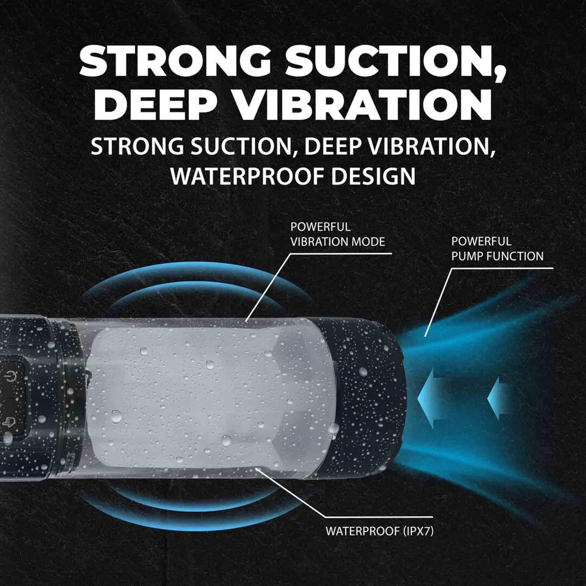 Ultralift - Automatic Waterproof Masturbator Pump - Gun Metal