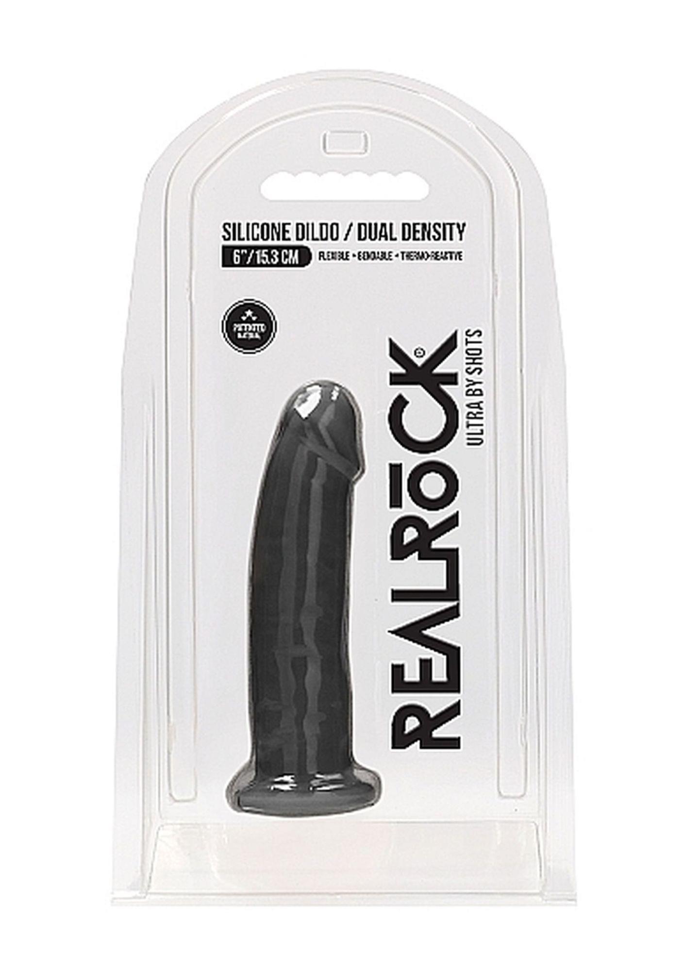 Silicone Dildo Without Balls - 15,3 Cm - Black
