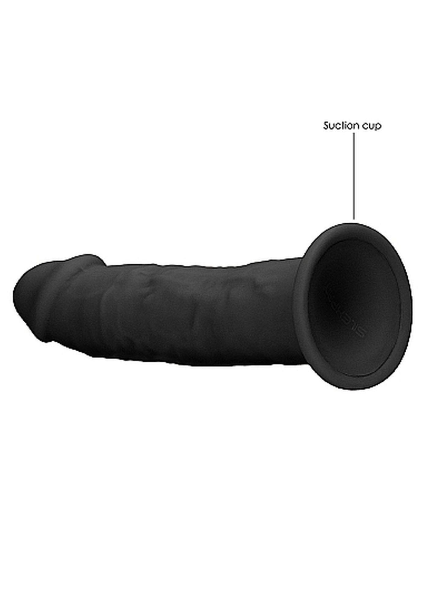 Silicone Dildo Without Balls - 15,3 Cm - Black