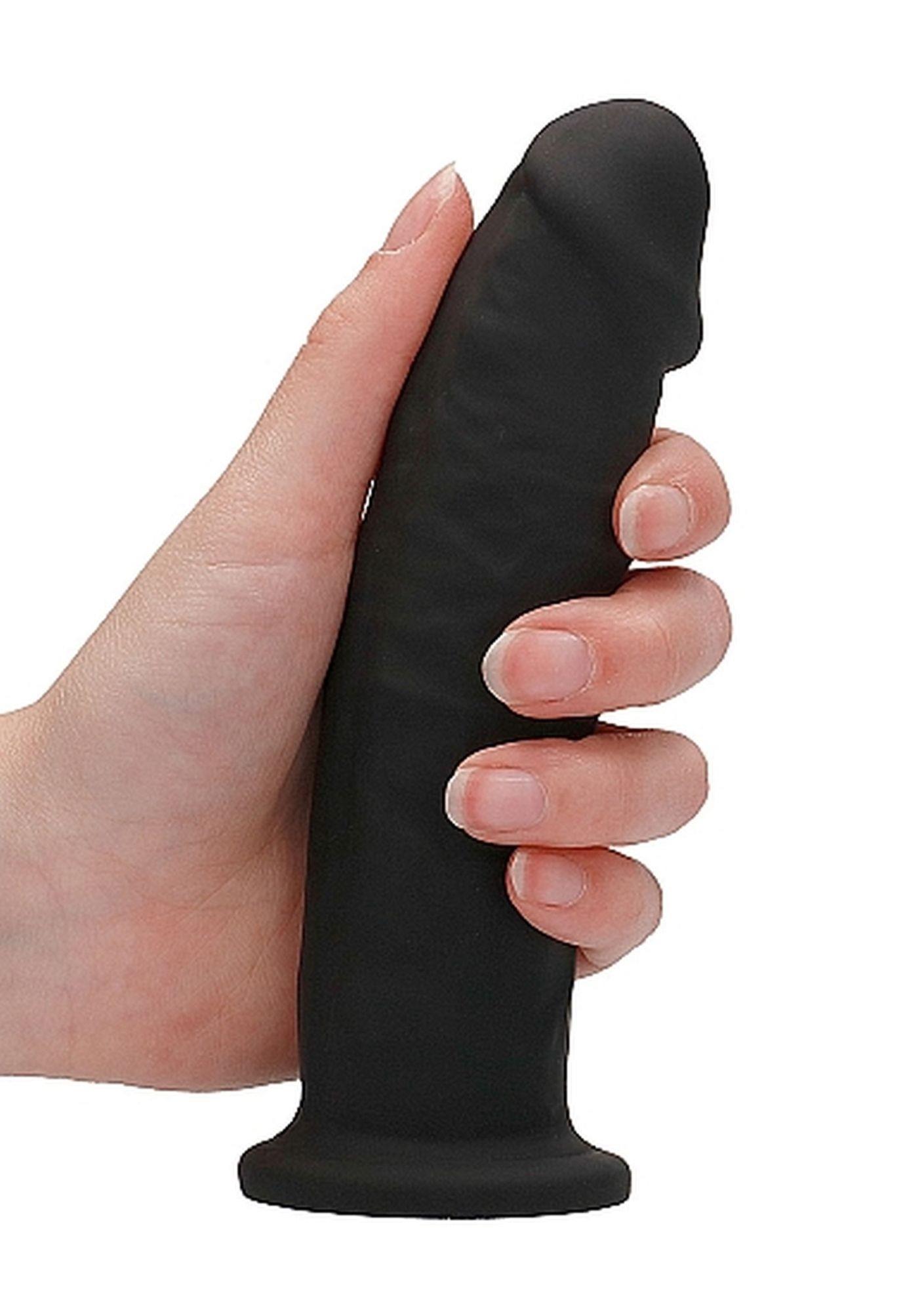 Silicone Dildo Without Balls - 15,3 Cm - Black
