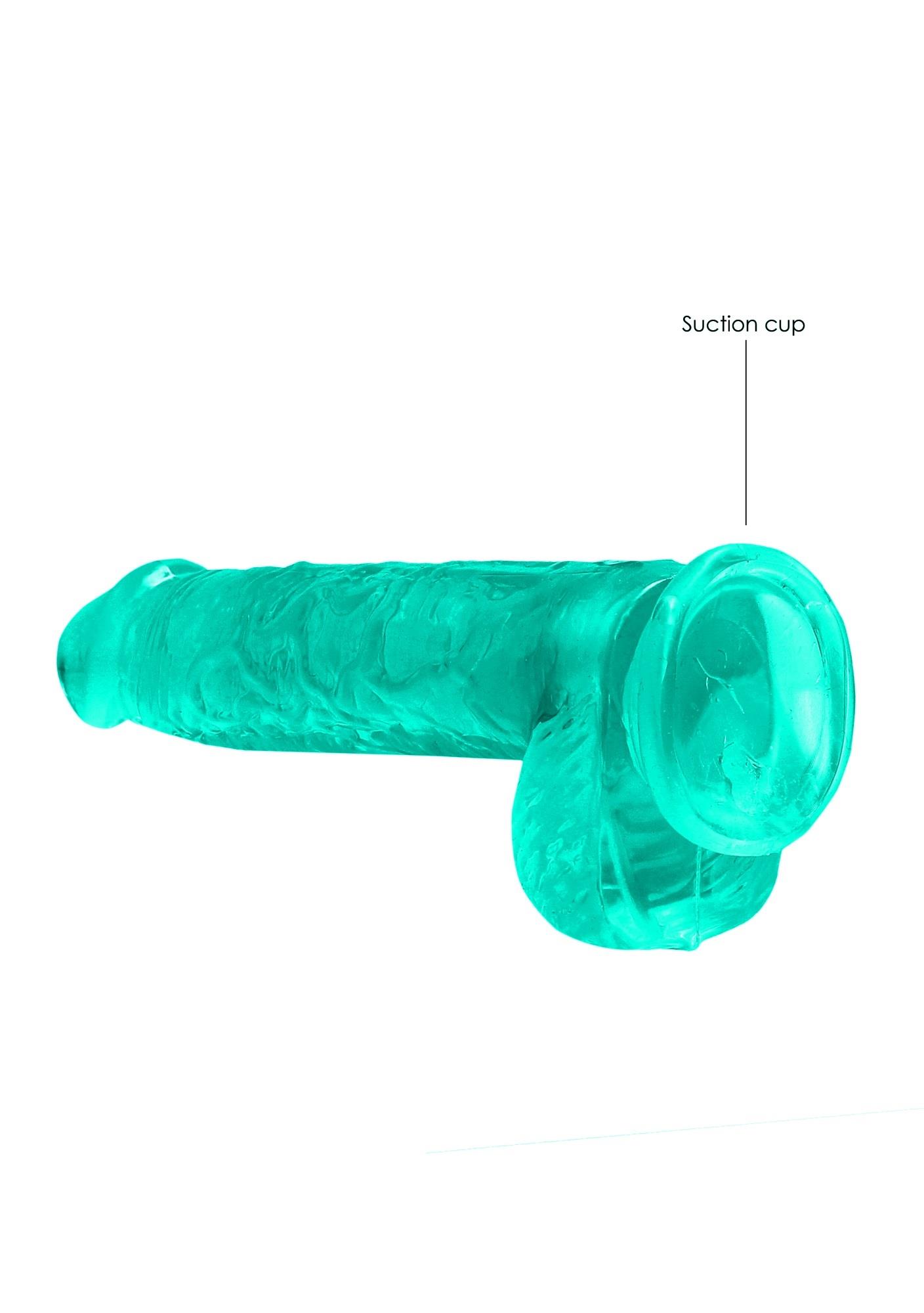 6"""" / 15 Cm Realistic Dildo With Balls - Turquoise