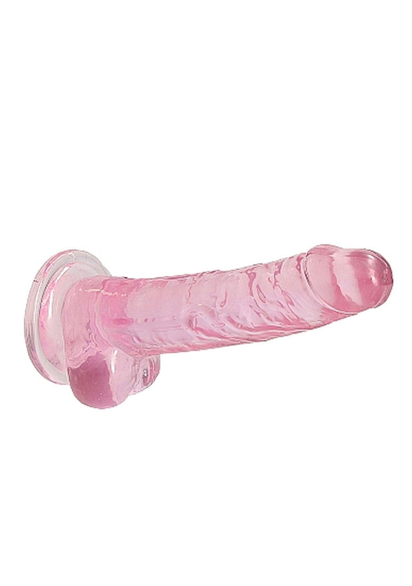 7"" / 18 Cm Realistic Dildo With Balls - Pink