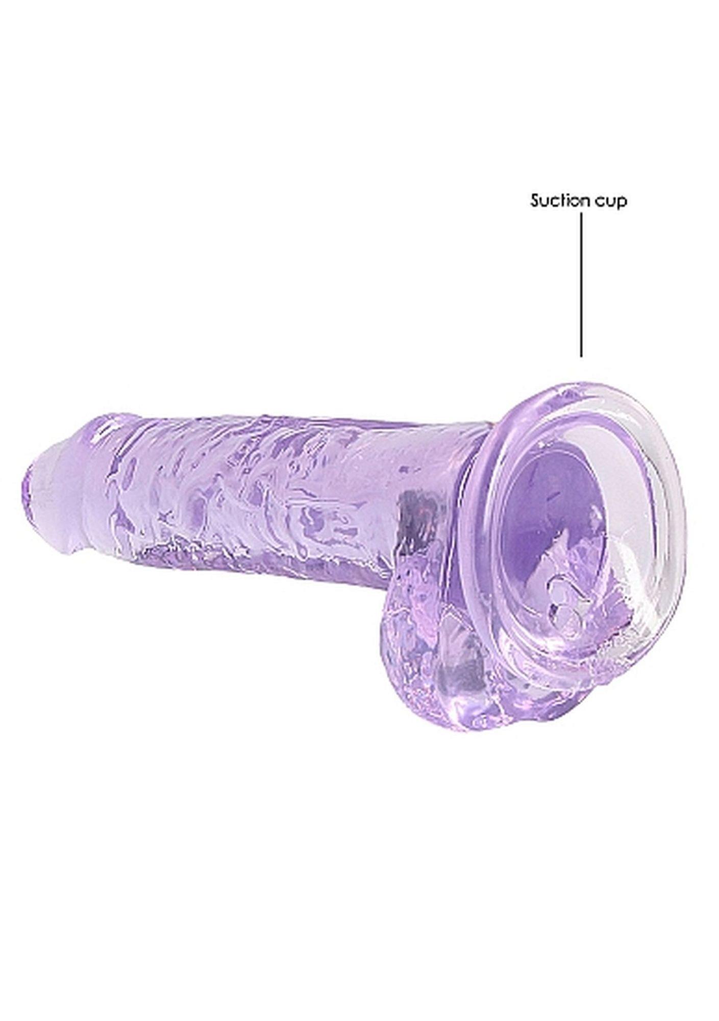 7"" / 18 Cm Realistic Dildo With Balls - Purple