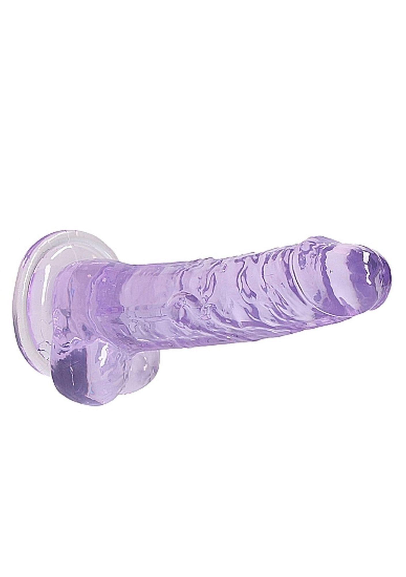 7"" / 18 Cm Realistic Dildo With Balls - Purple