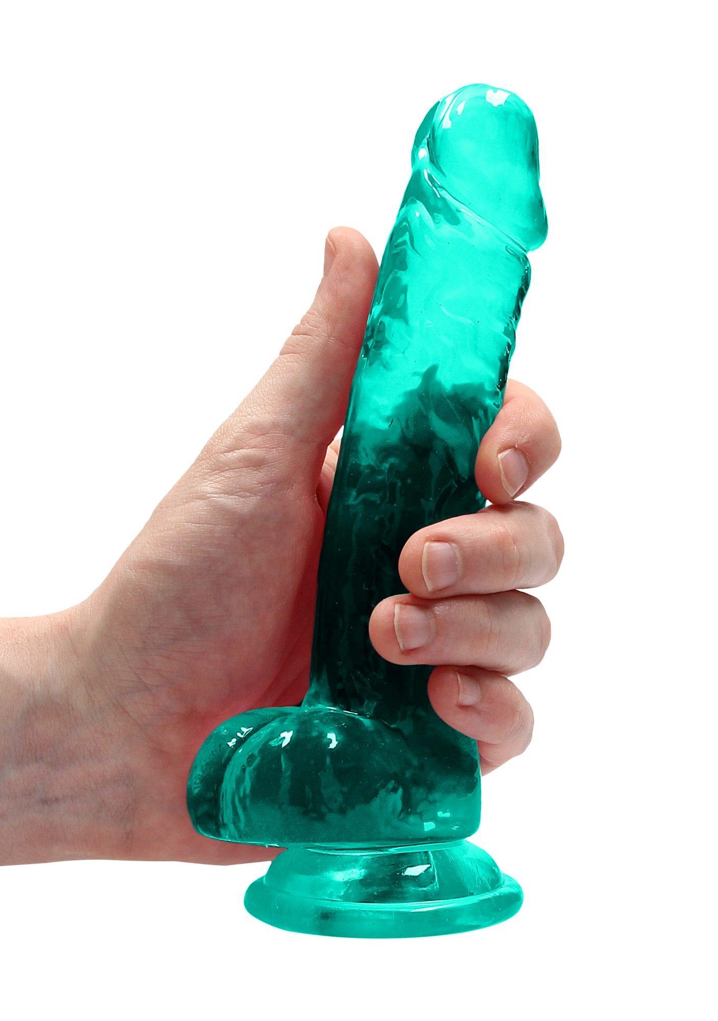 7"""" / 19 Cm Realistic Dildo With Balls - Turquoise