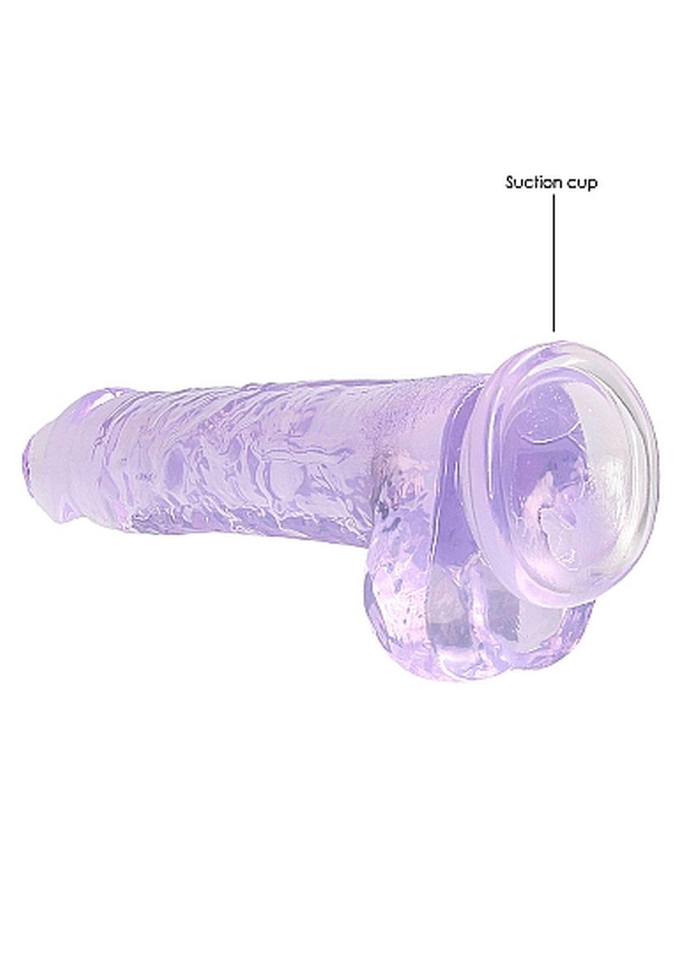 8"" / 20 Cm Realistic Dildo With Balls - Purple