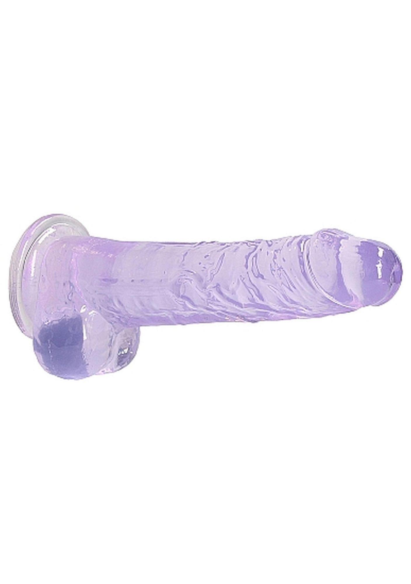 8"" / 20 Cm Realistic Dildo With Balls - Purple