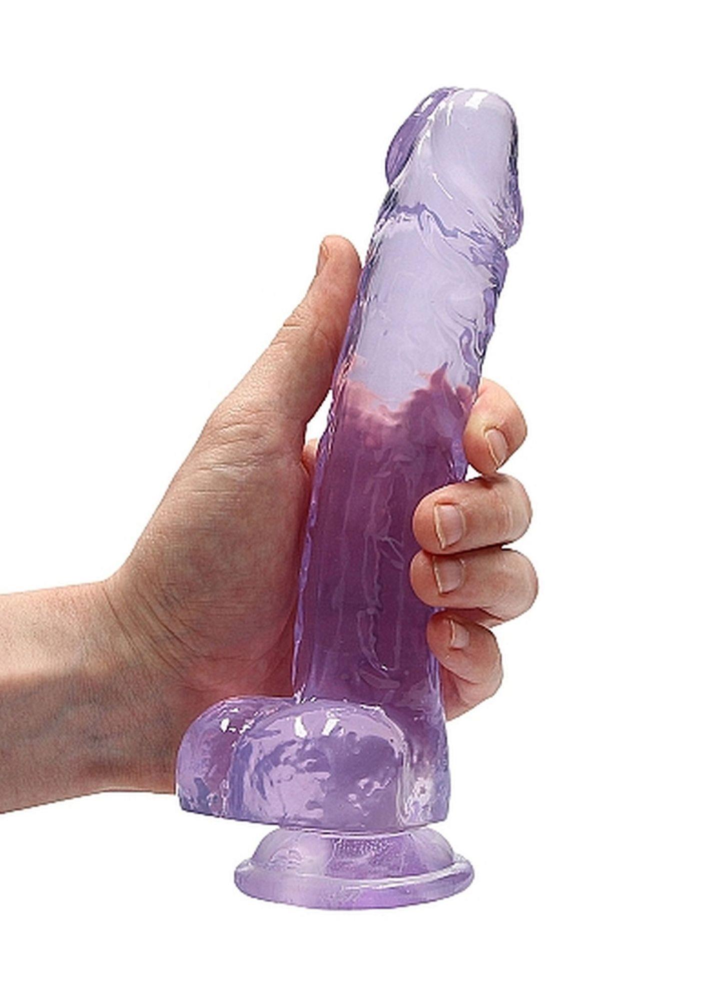 8"" / 20 Cm Realistic Dildo With Balls - Purple