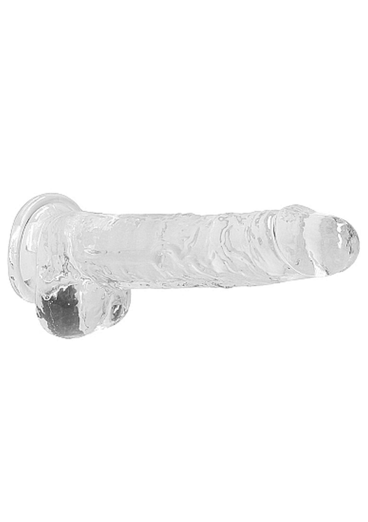 8"" / 20 Cm Realistic Dildo With Balls - Transparent