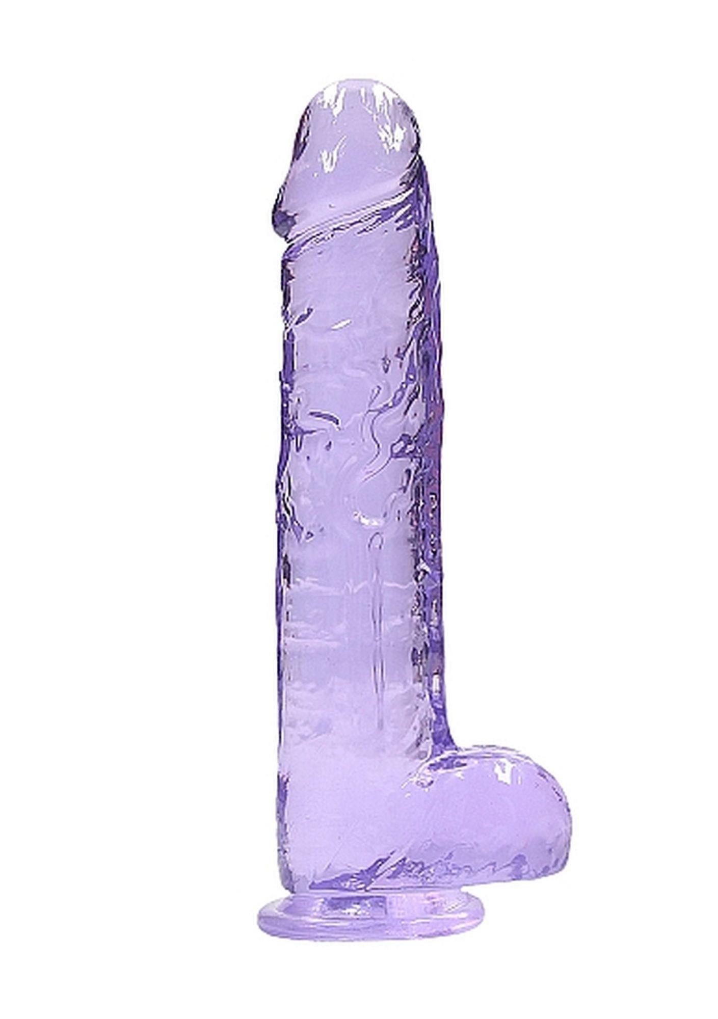 9"" / 23 Cm Realistic Dildo With Balls - Purple