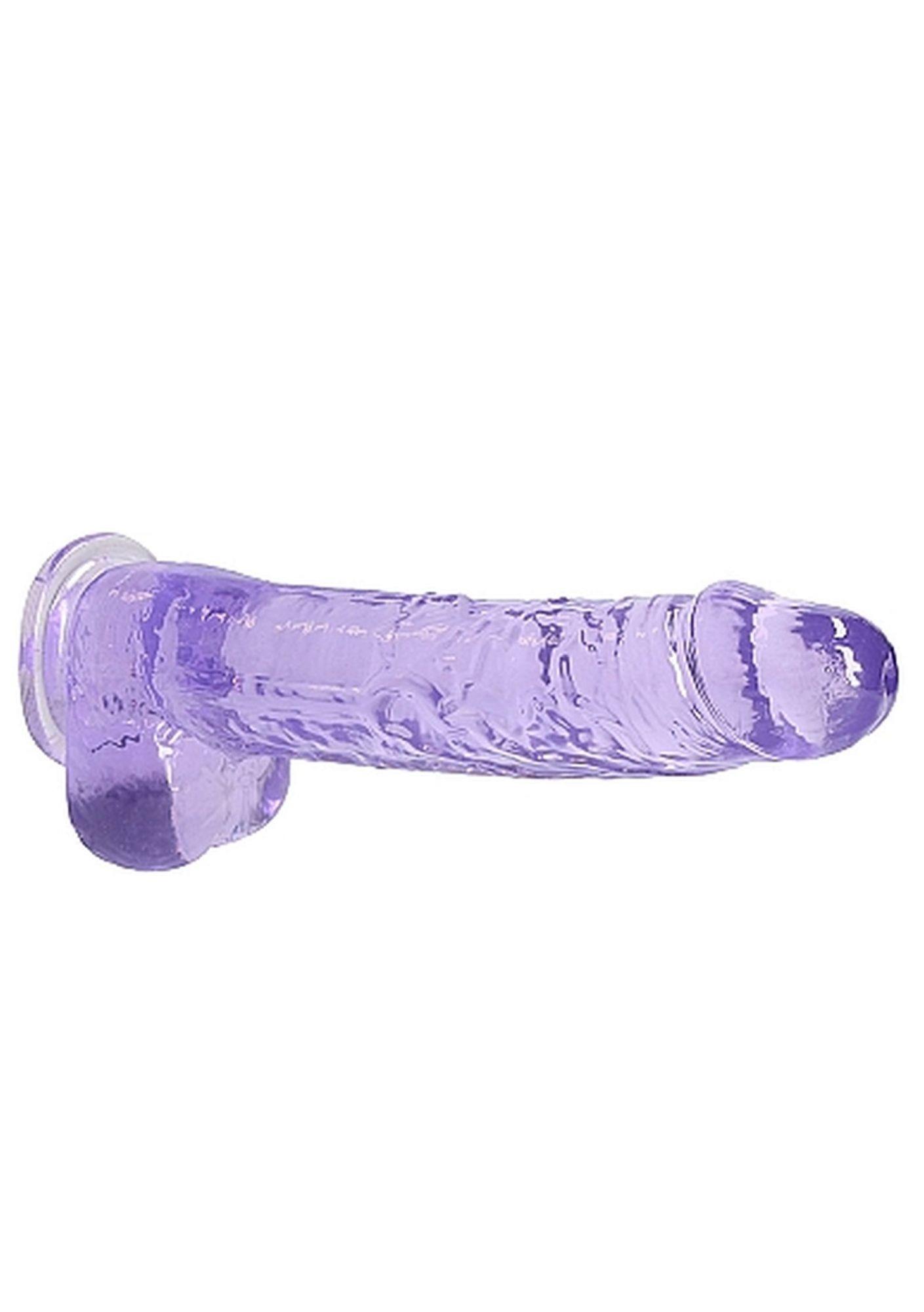 9"" / 23 Cm Realistic Dildo With Balls - Purple