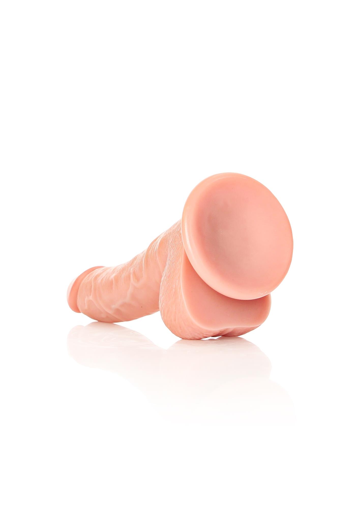 Curved Realistic Dildo  Balls  Suction Cup - 7""""/ 18 Cm