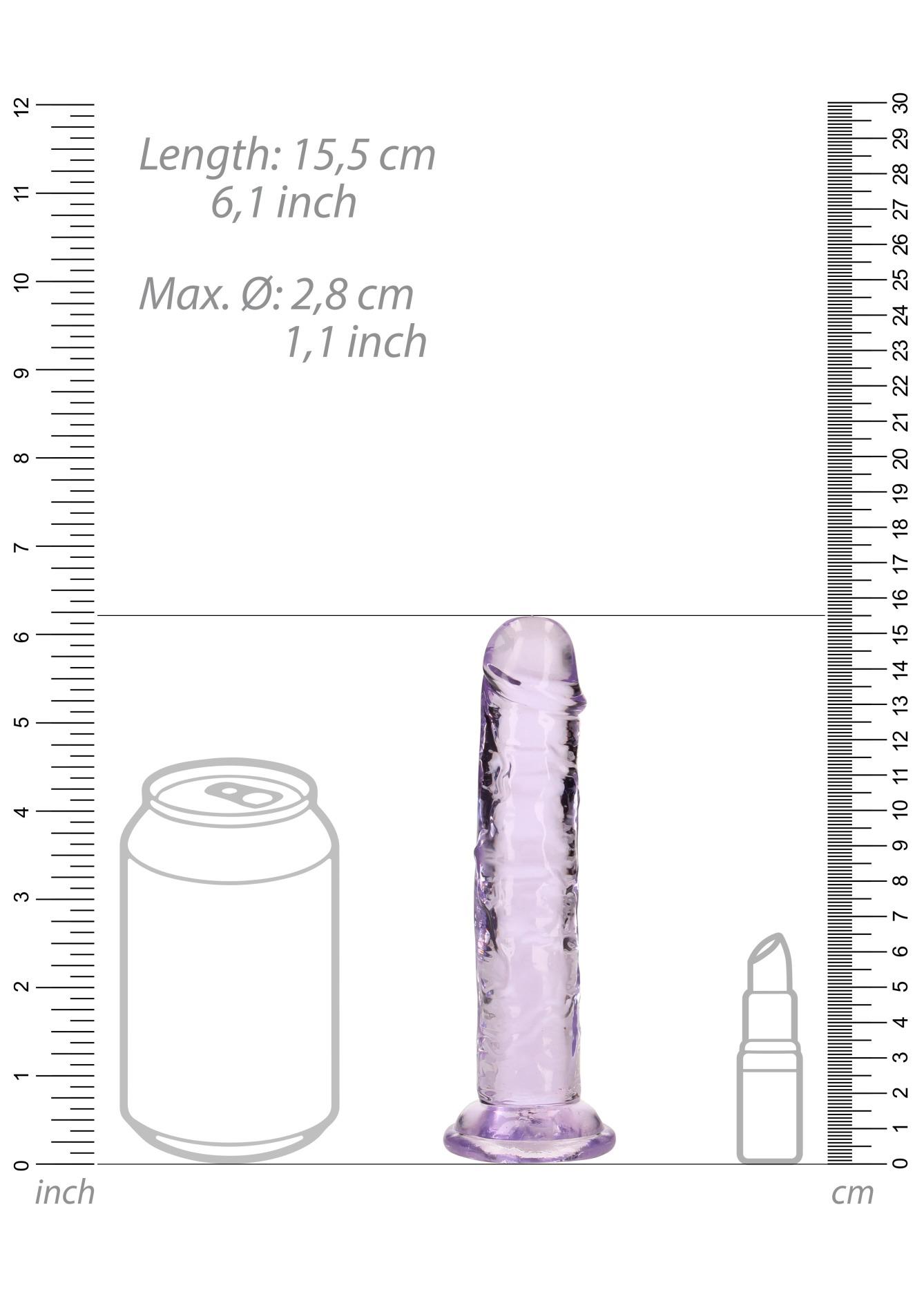 Straight Realistic Dildo With Suction Cup - 6'' / 14,5