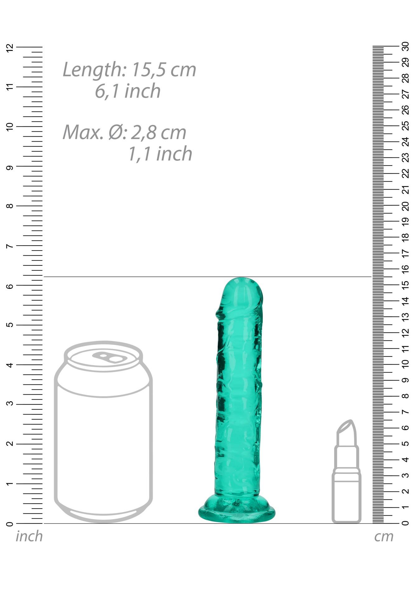 Straight Realistic Dildo With Suction Cup - 6'' / 14,5