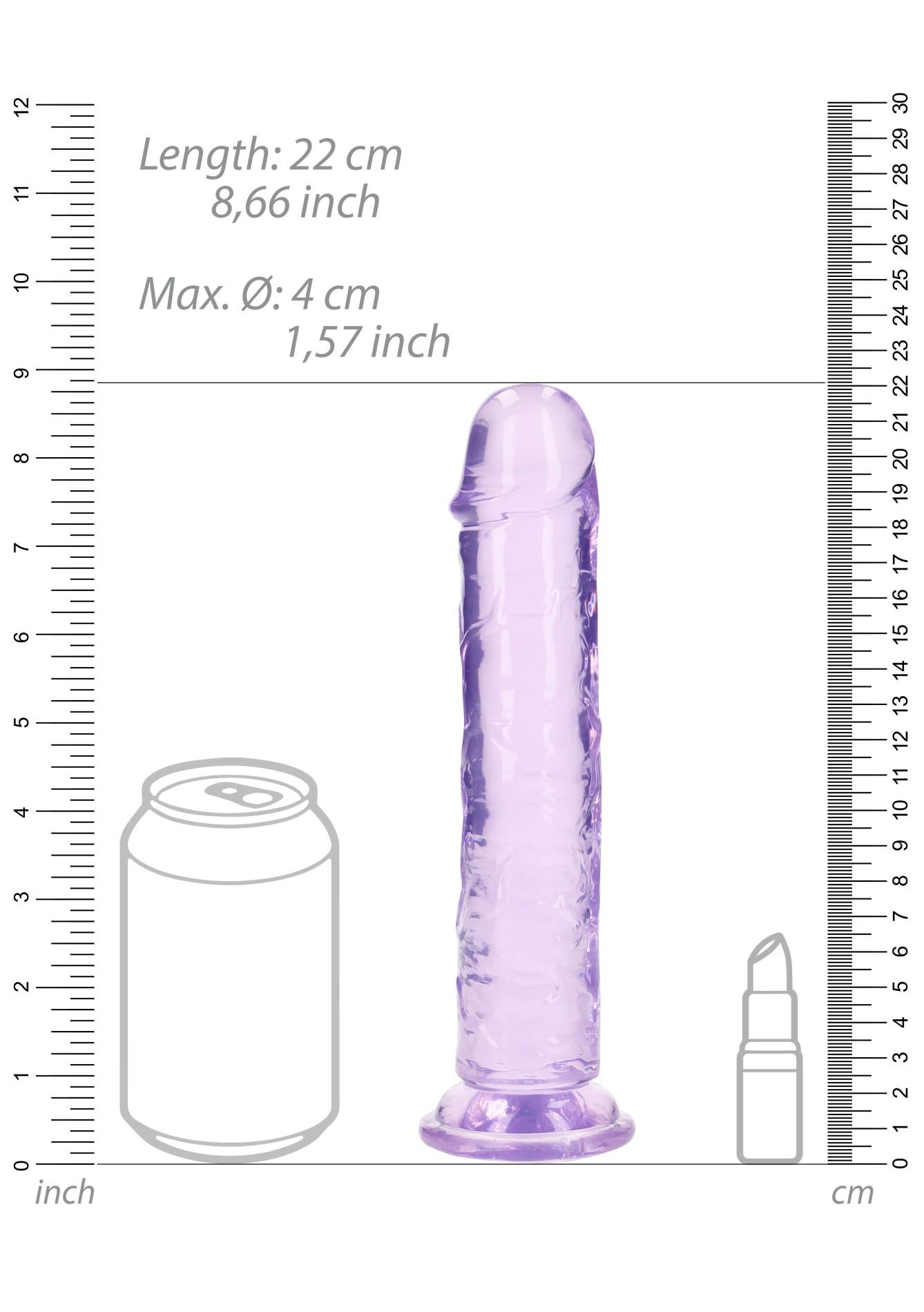 Straight Realistic Dildo With Suction Cup - 8'' / 20