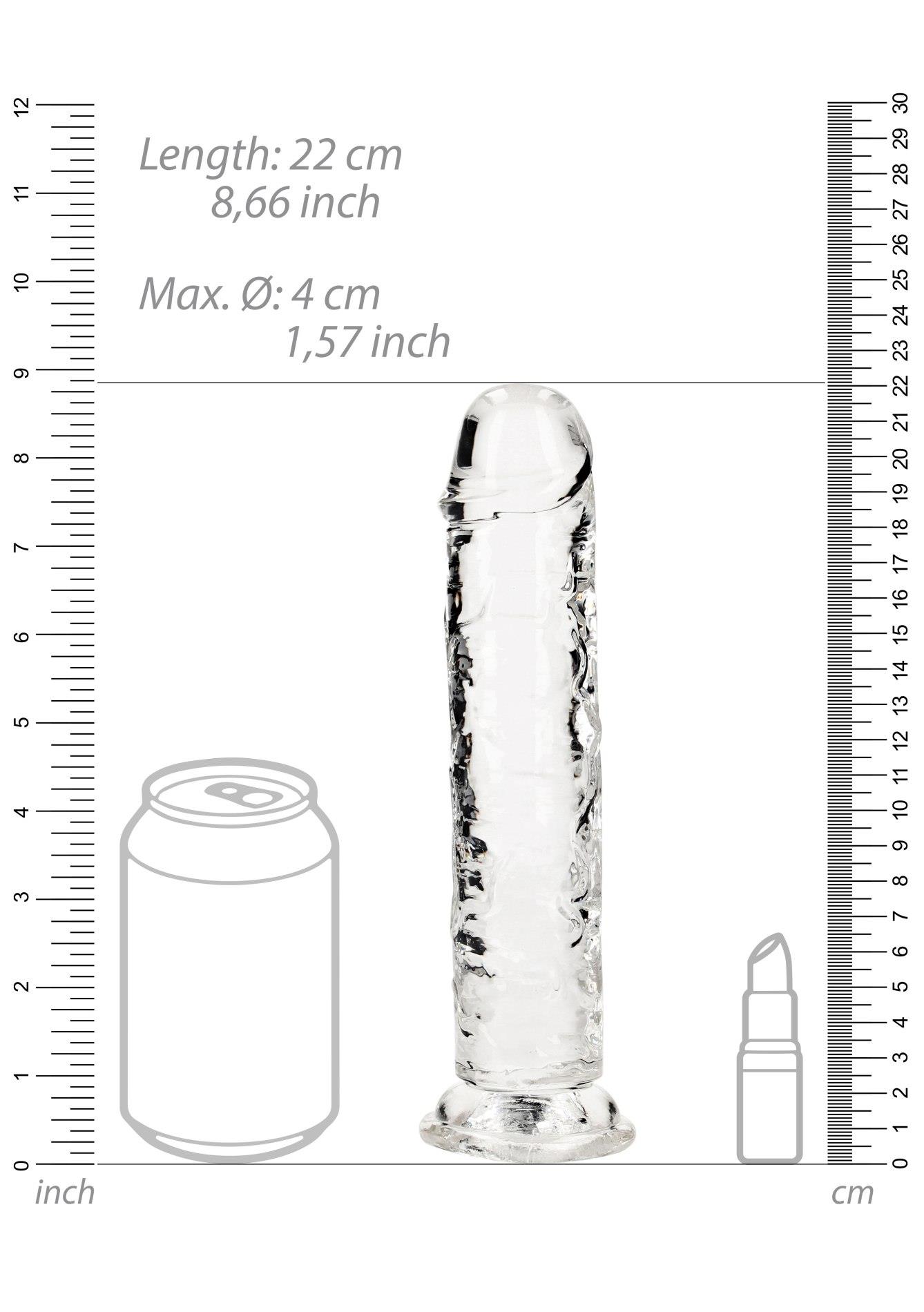 Straight Realistic Dildo With Suction Cup - 8'' / 20