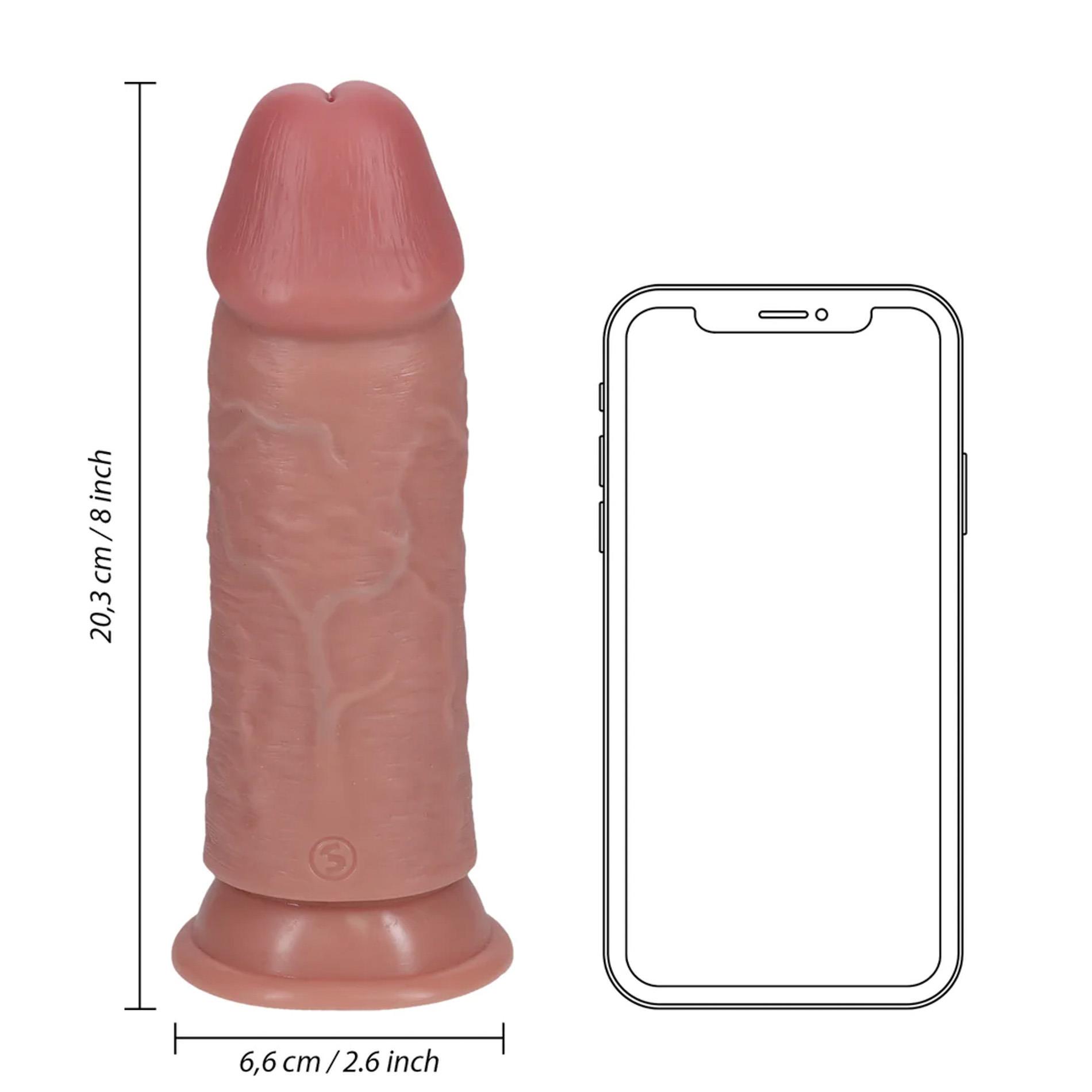 Extra Thick Straight Without Balls 20,3 Cm - Flesh