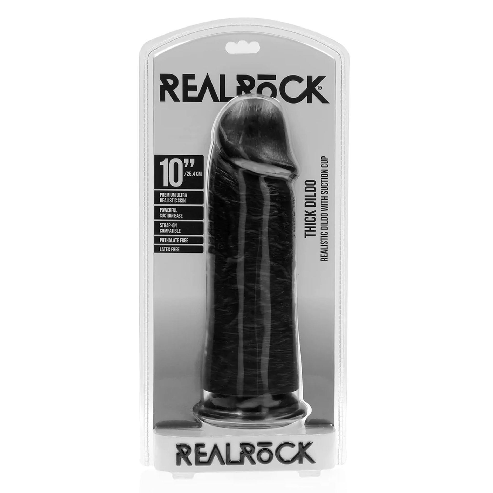 Extra Thick Straight Without Balls 25,4 Cm - Black