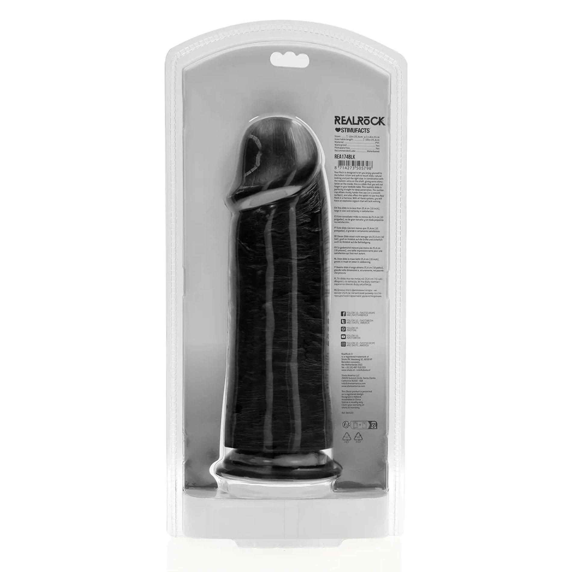 Extra Thick Straight Without Balls 25,4 Cm - Black