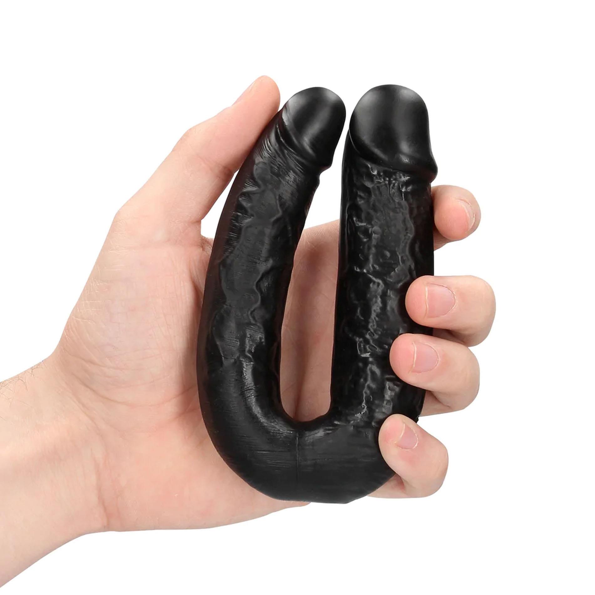 U Shaped Double Dildo 12,7 Cm - Black