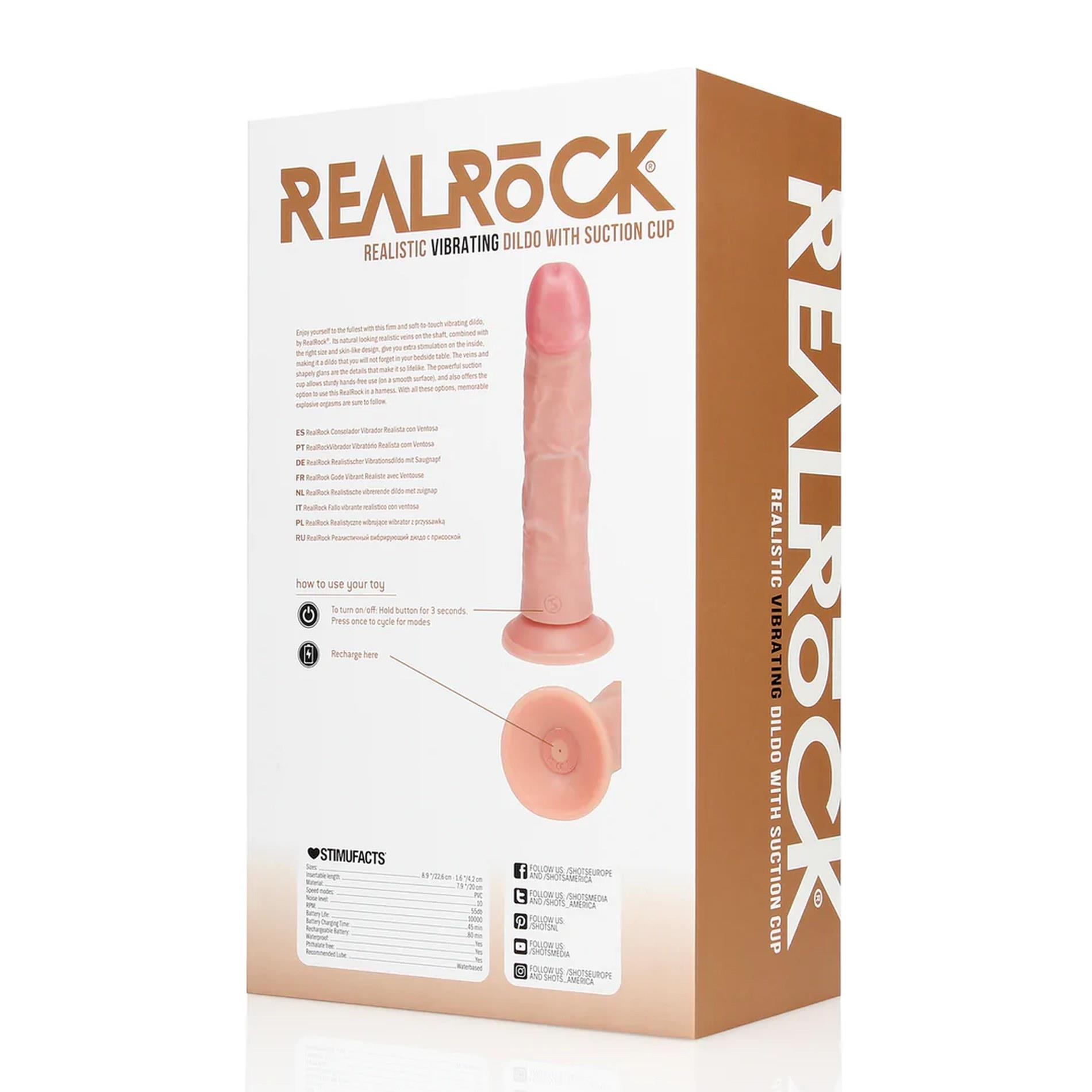 Vibrating Regular Curved Cock - 8 / 20,5 Cm - Flesh