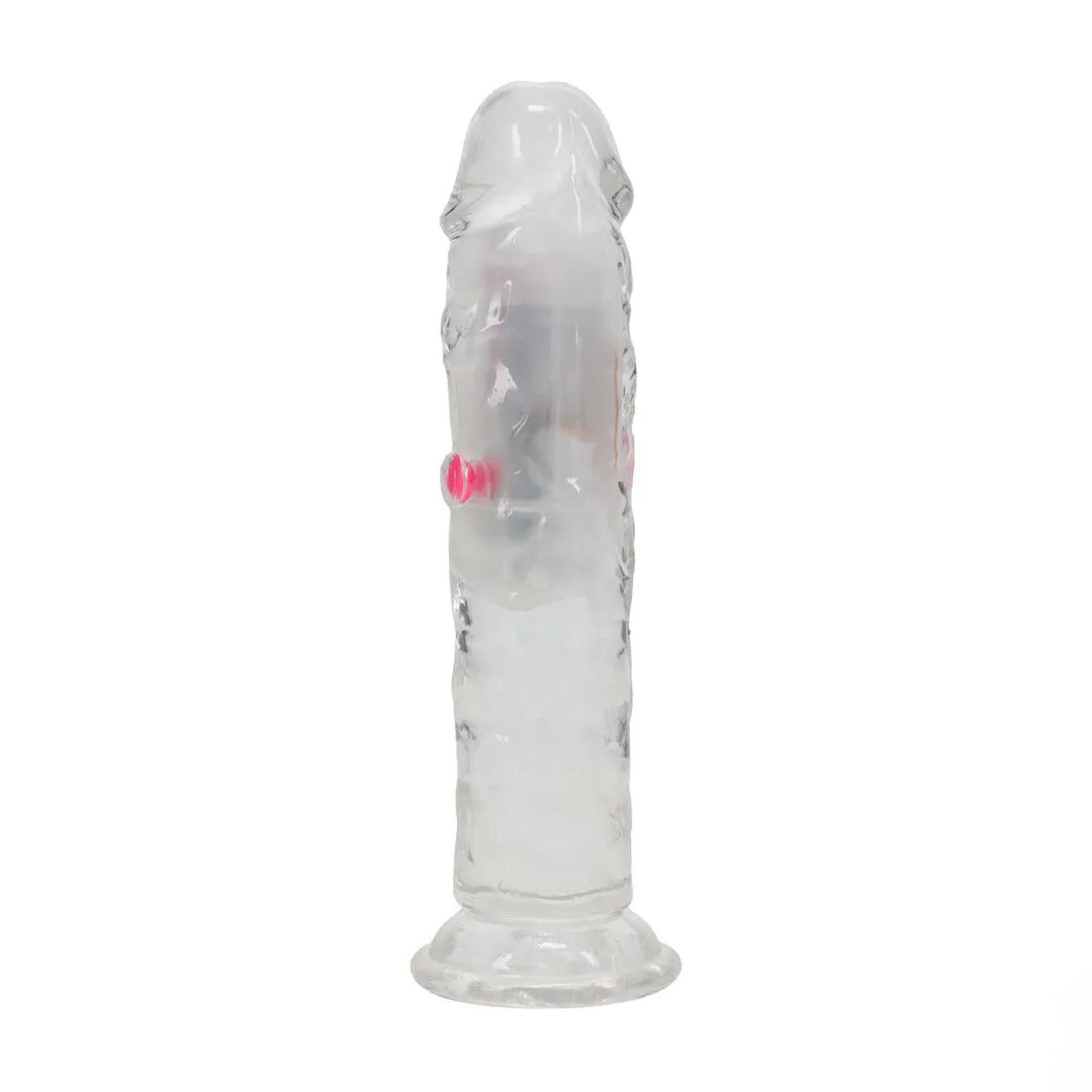Led Vibrating Straight Cock - 15 Cm - Transparent