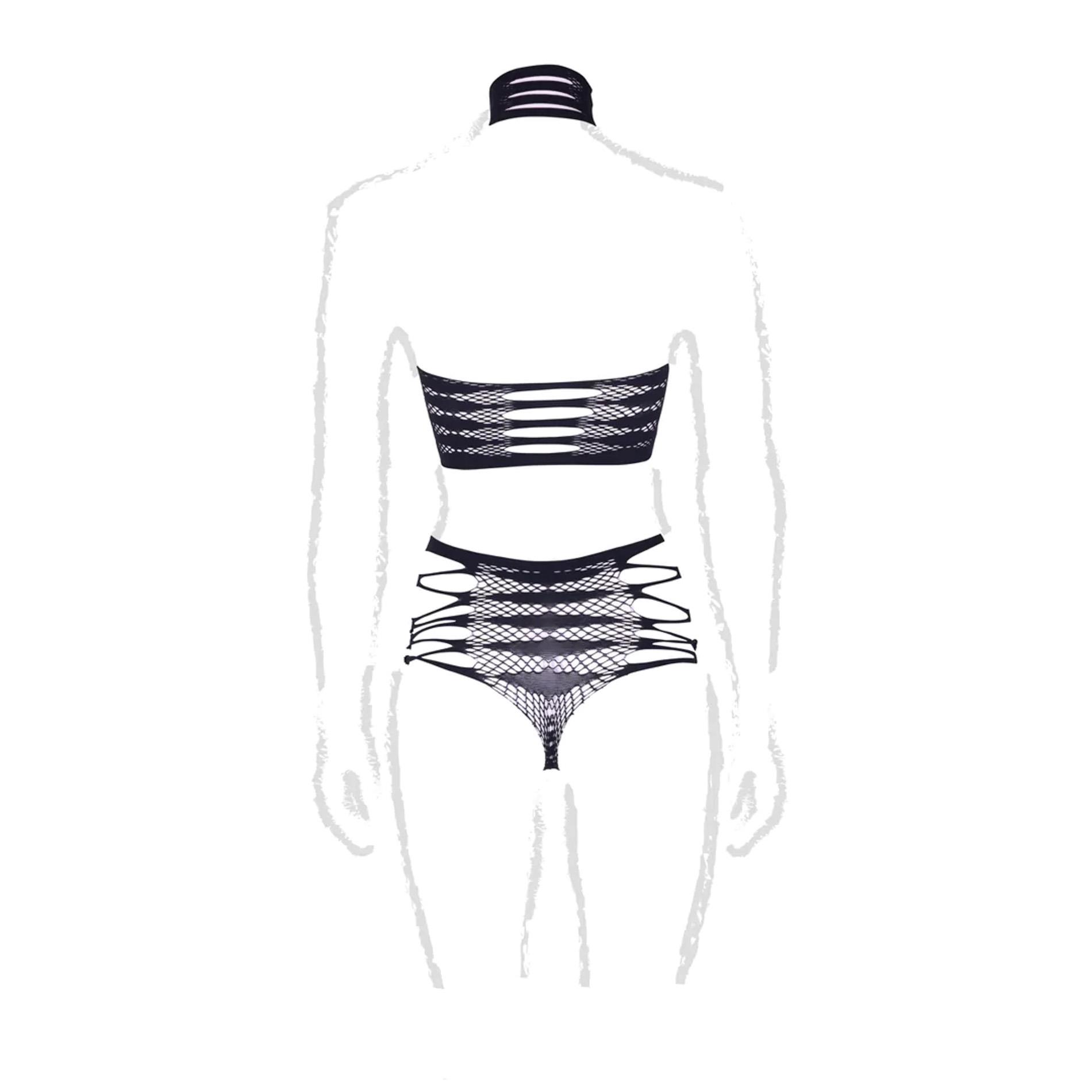 Carpo Xlvi - Two Piece With Turtleneck, Crop Top And Pantie - Plus Size