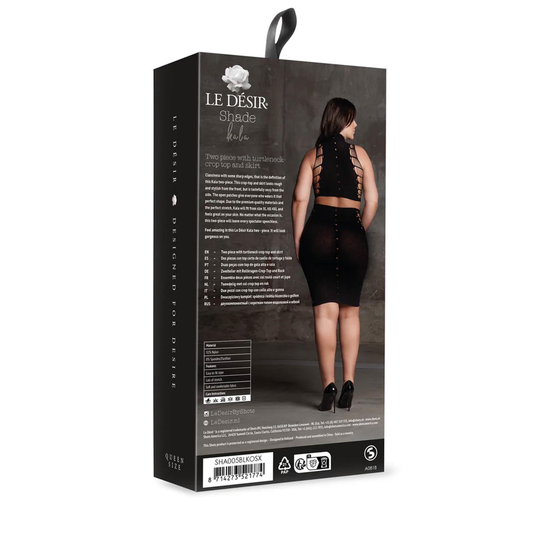 Kala Xxxvii - Two Piece With Turtleneck, Crop Top And Skirt - Plus Size