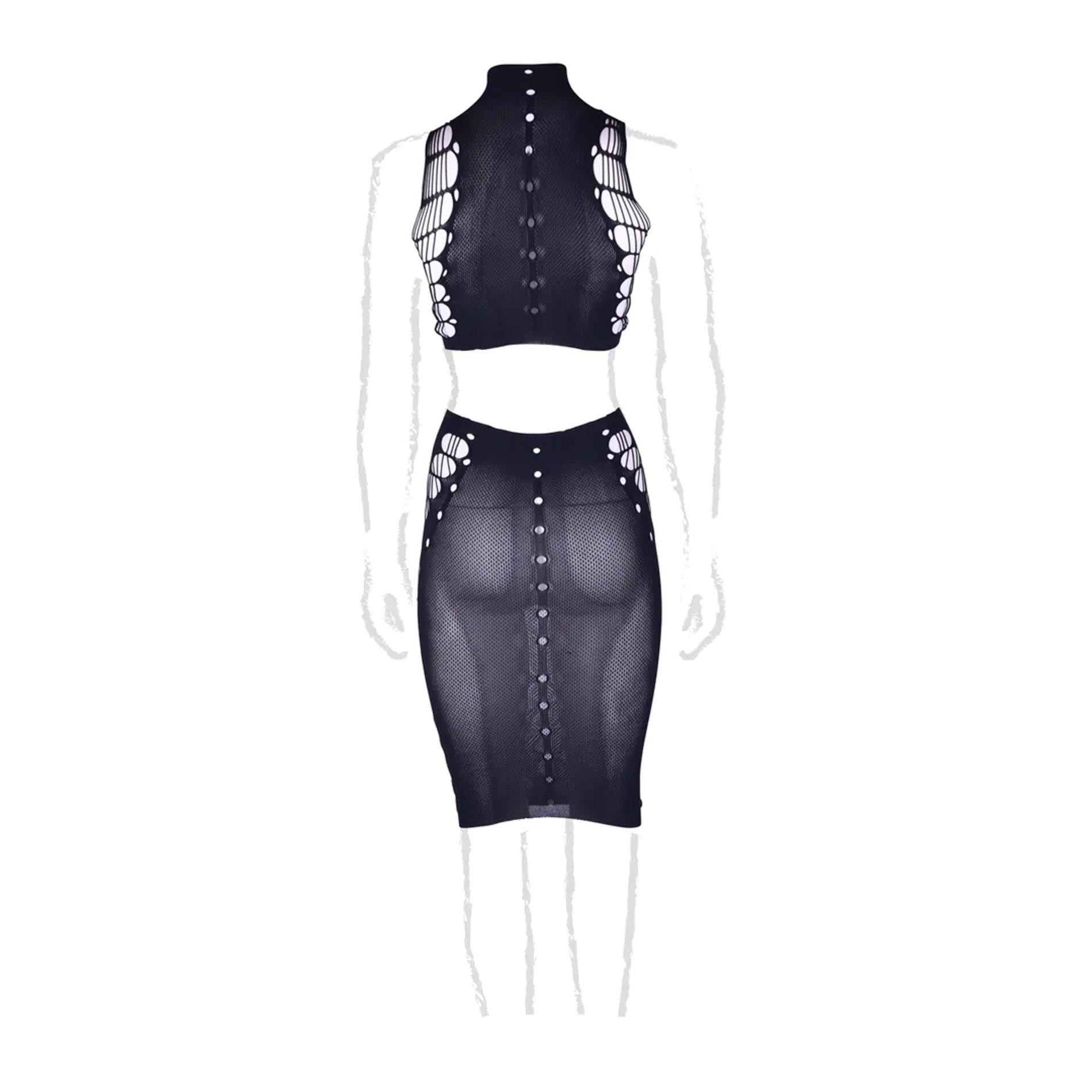 Kala Xxxvii - Two Piece With Turtleneck, Crop Top And Skirt - Plus Size