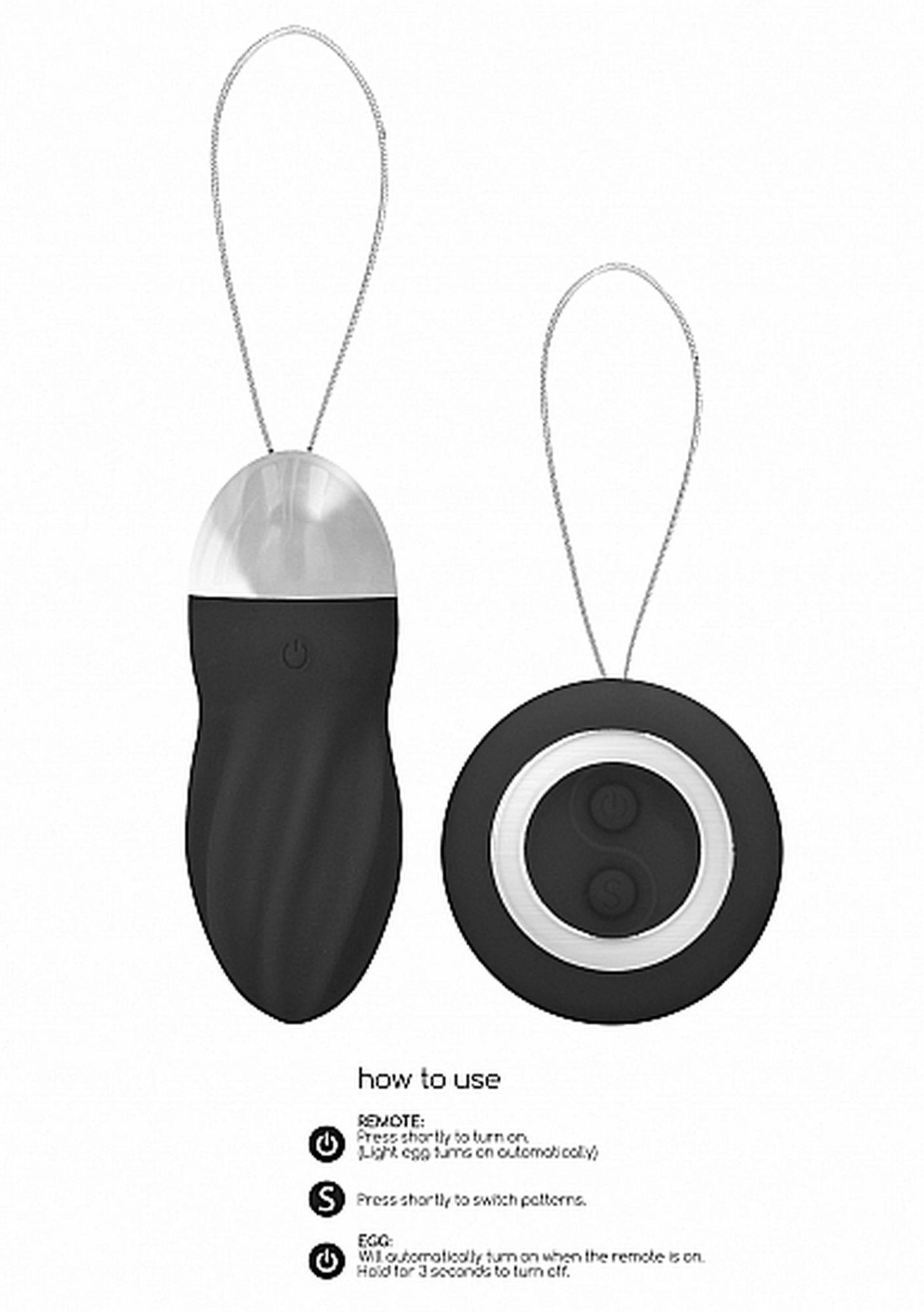George - Rechargeable Remote Control Vibrating Egg - Black