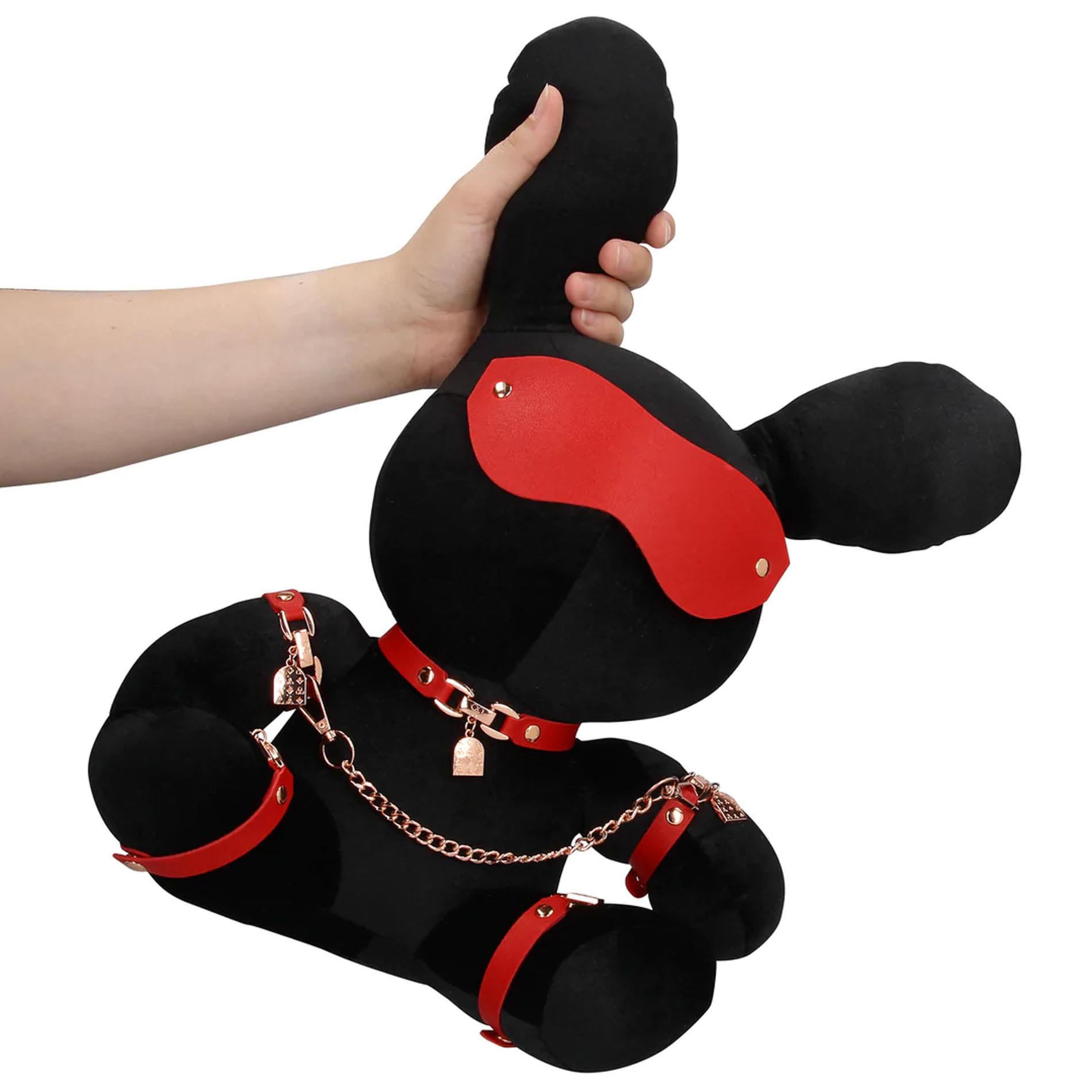 Rabbit Bondage - Velvet - Large - Black
