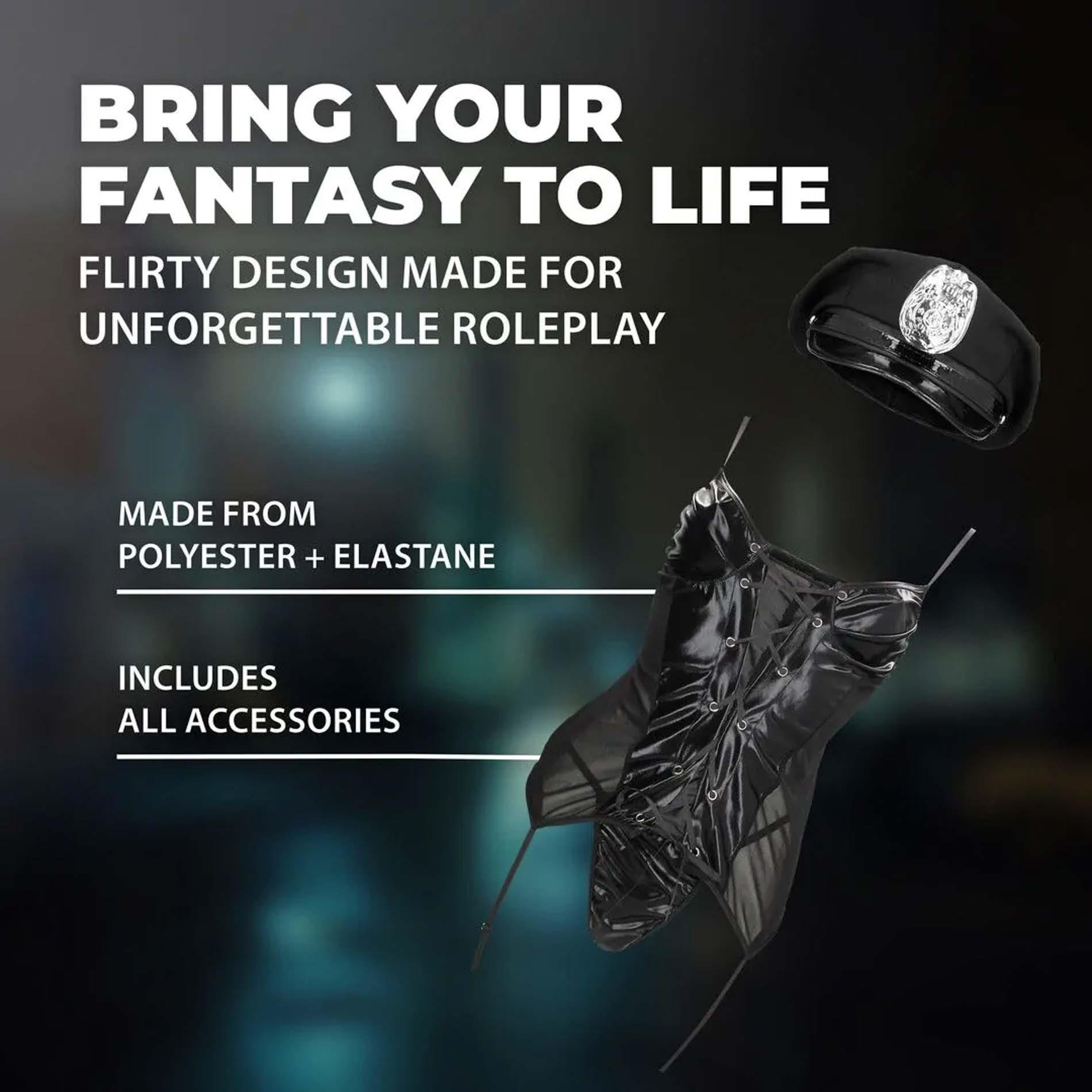 Police Costume - S/M - Black