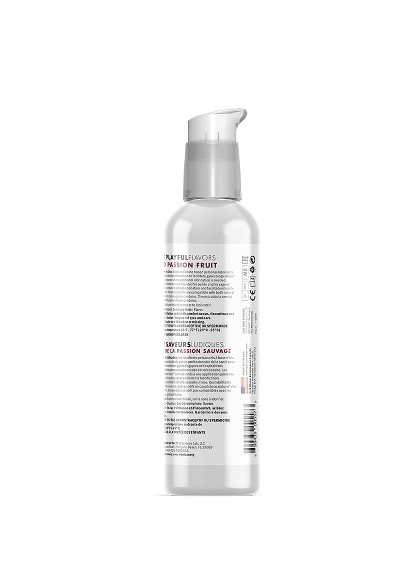 4 In 1 Lubricant With Wild Passion Fruit Flavor - 4 Fl Oz / 118 Ml