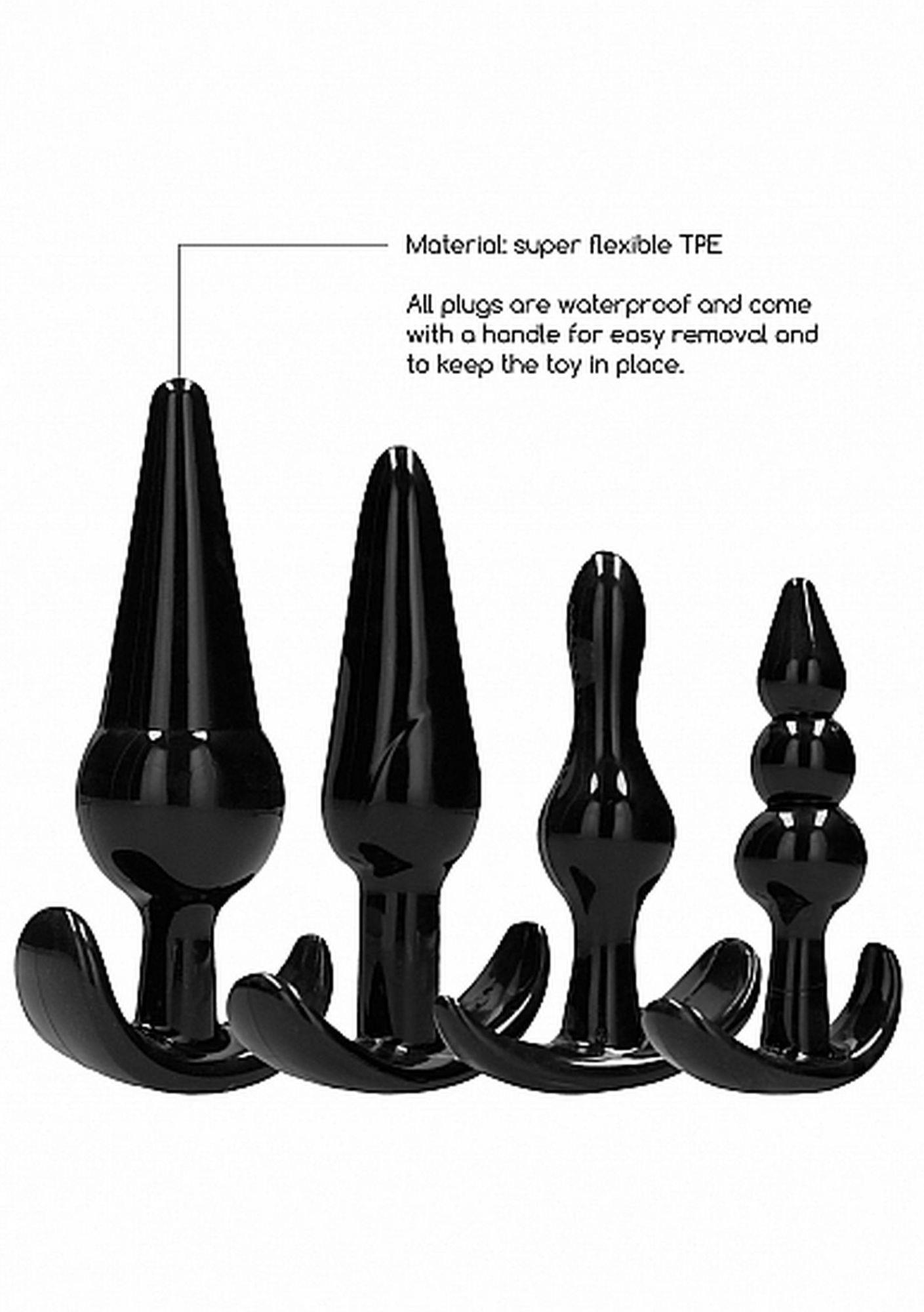 No. 80 - 4-Piece Butt Plug Set - Black