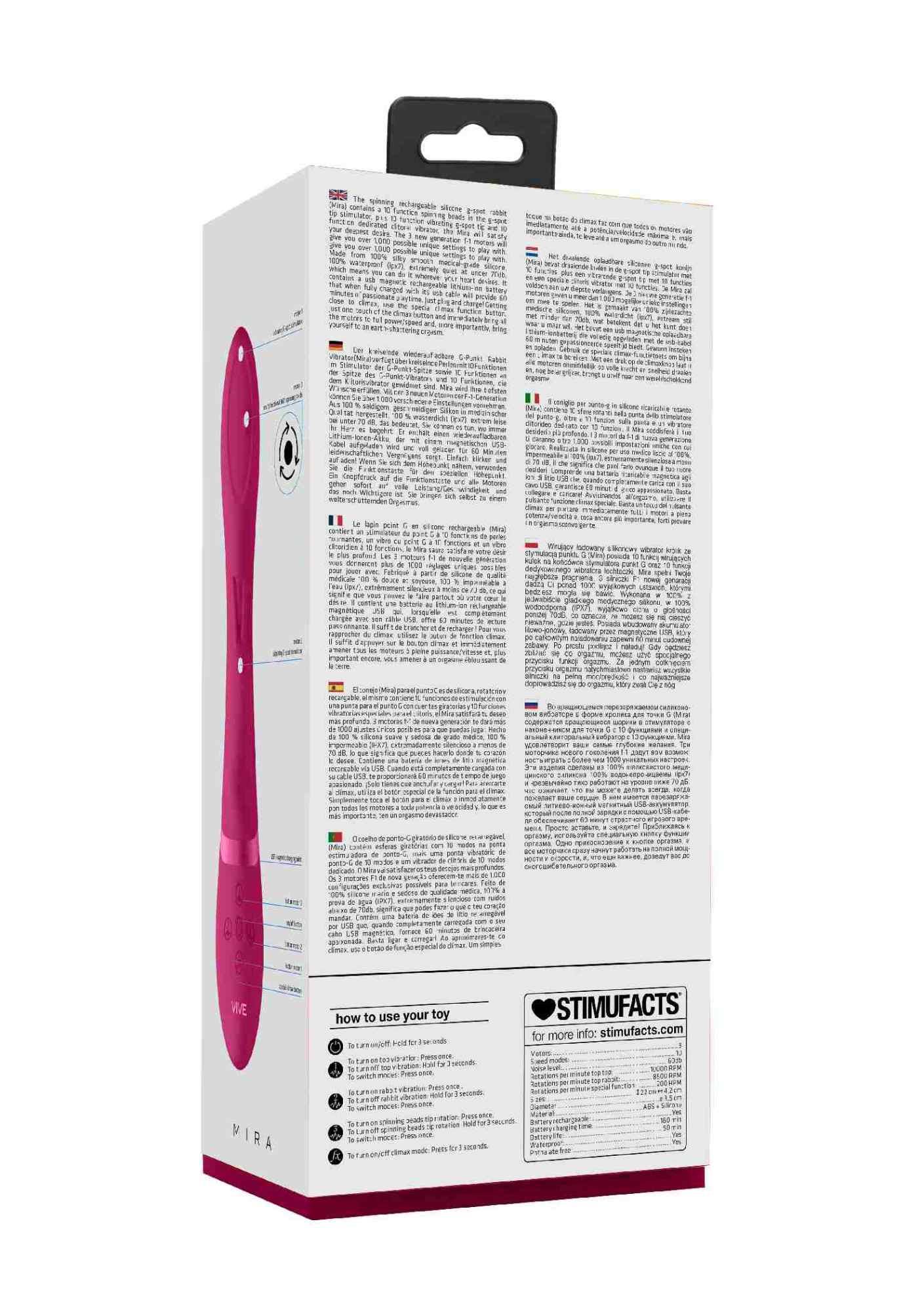 Mira - Spinning G-Spot Rabbit - Pink